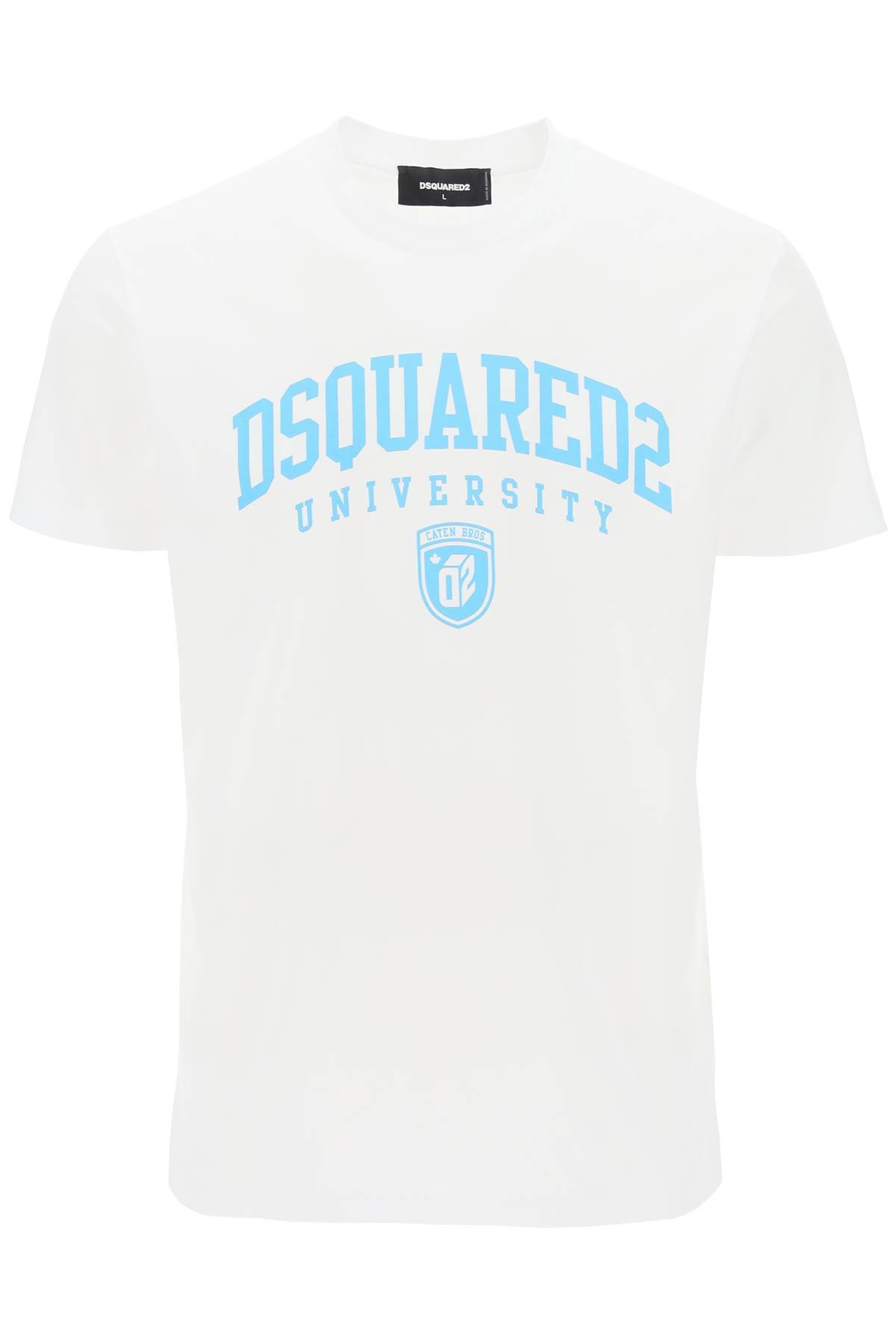 Shop Dsquared2 College Print T-shirt In White