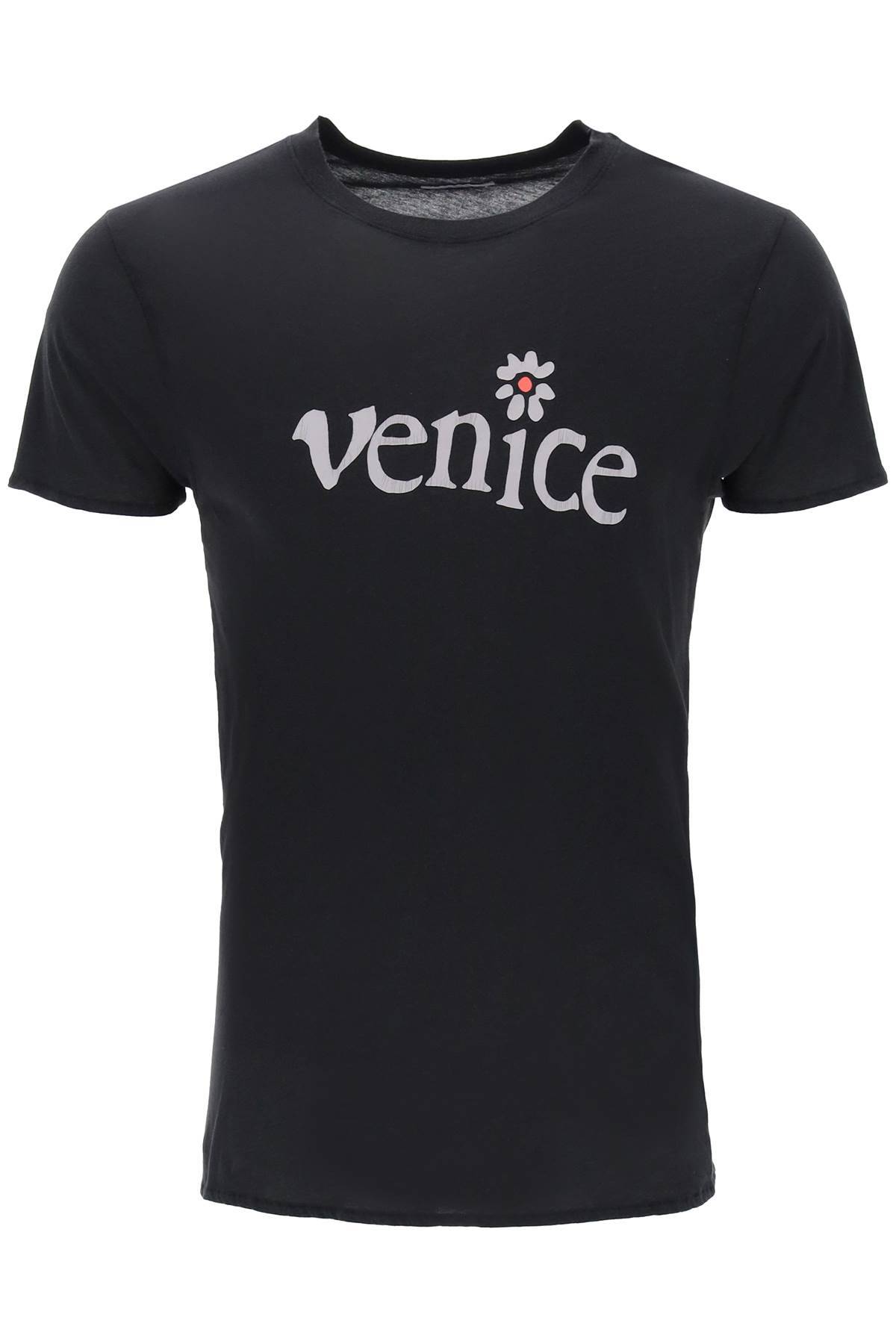 Shop Erl Venice Print T-shirt In Black