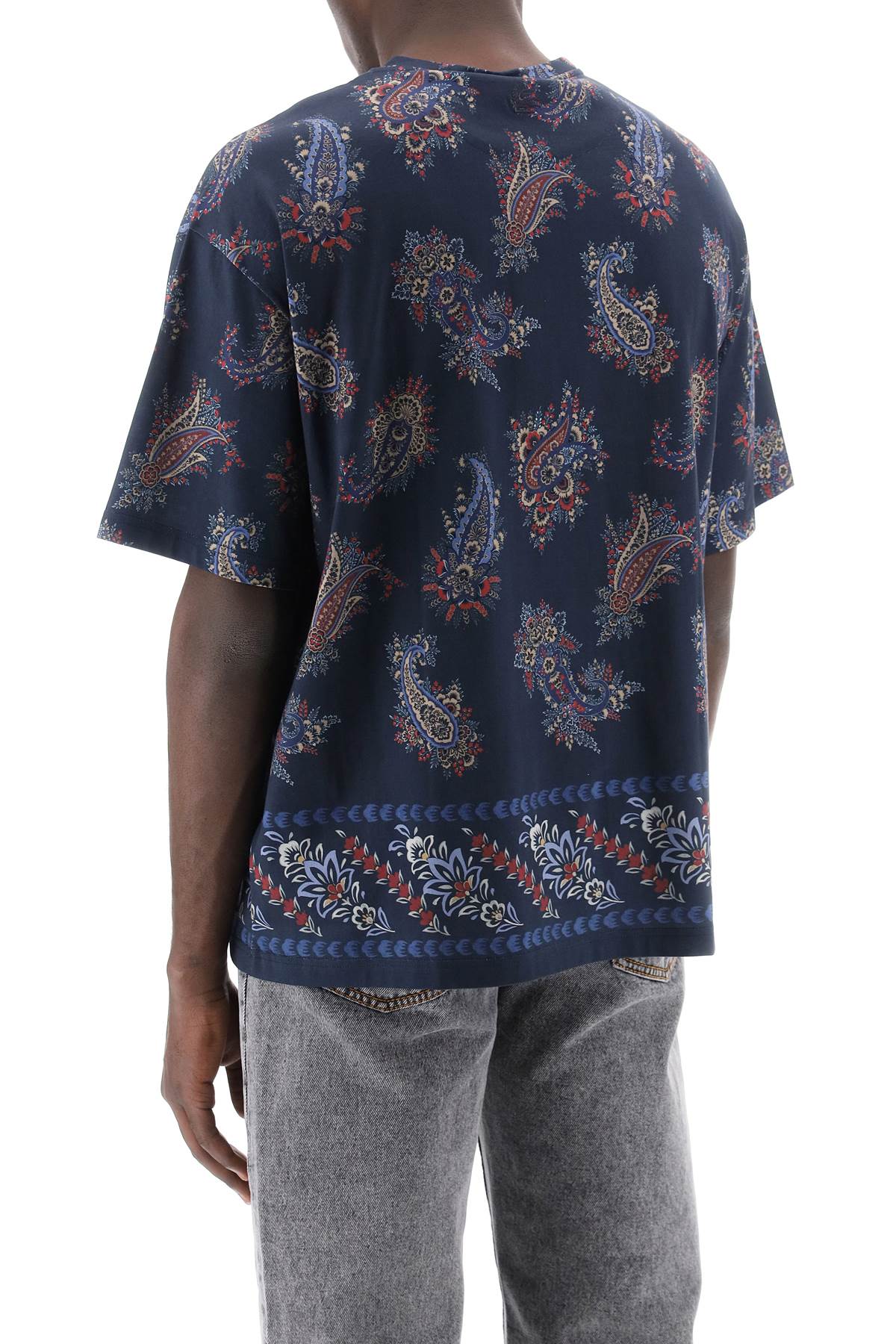 Shop Etro Paisley Print Crewneck T In Green