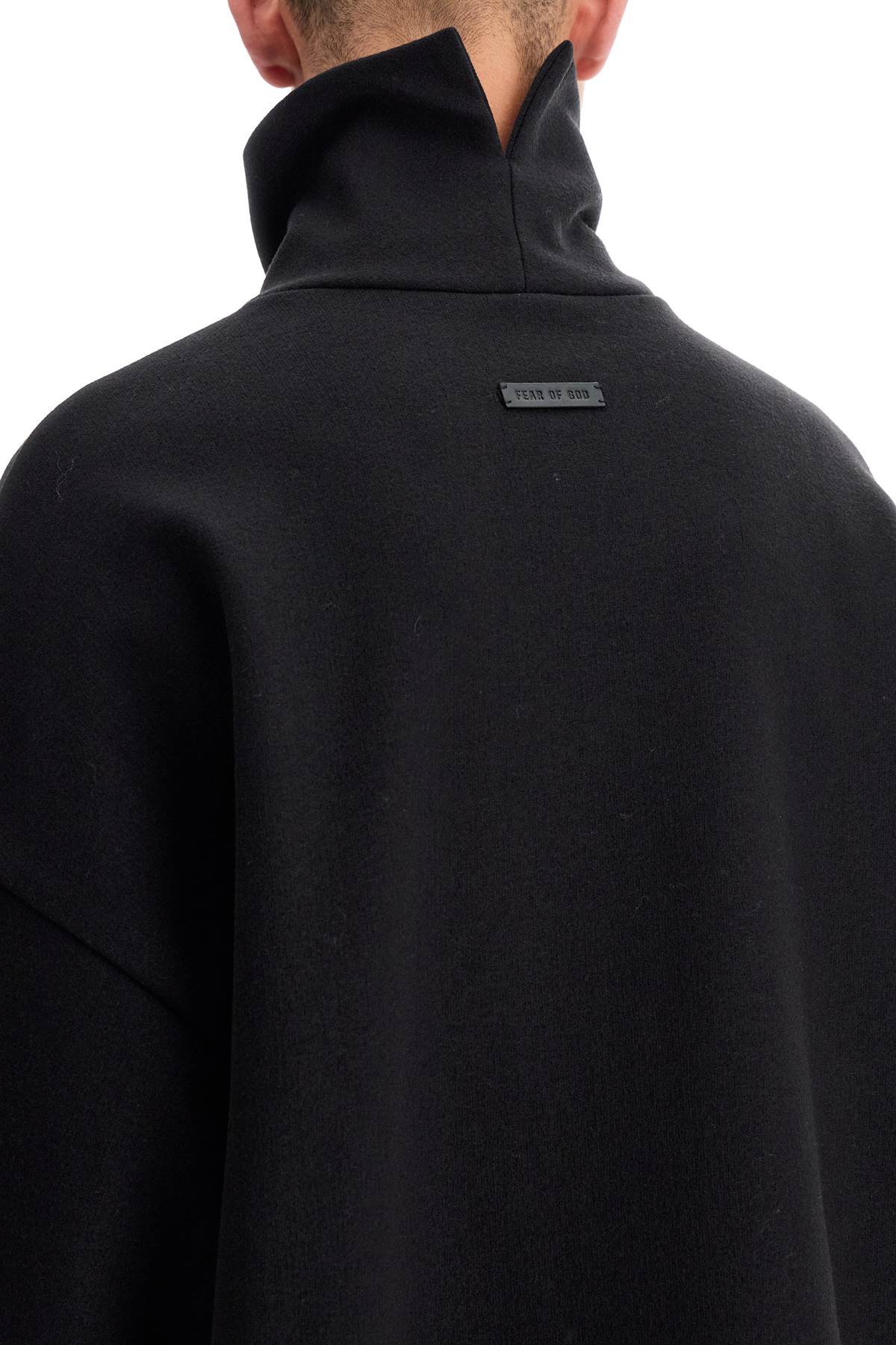 Shop Fear Of God "oversized High-neck T In Black