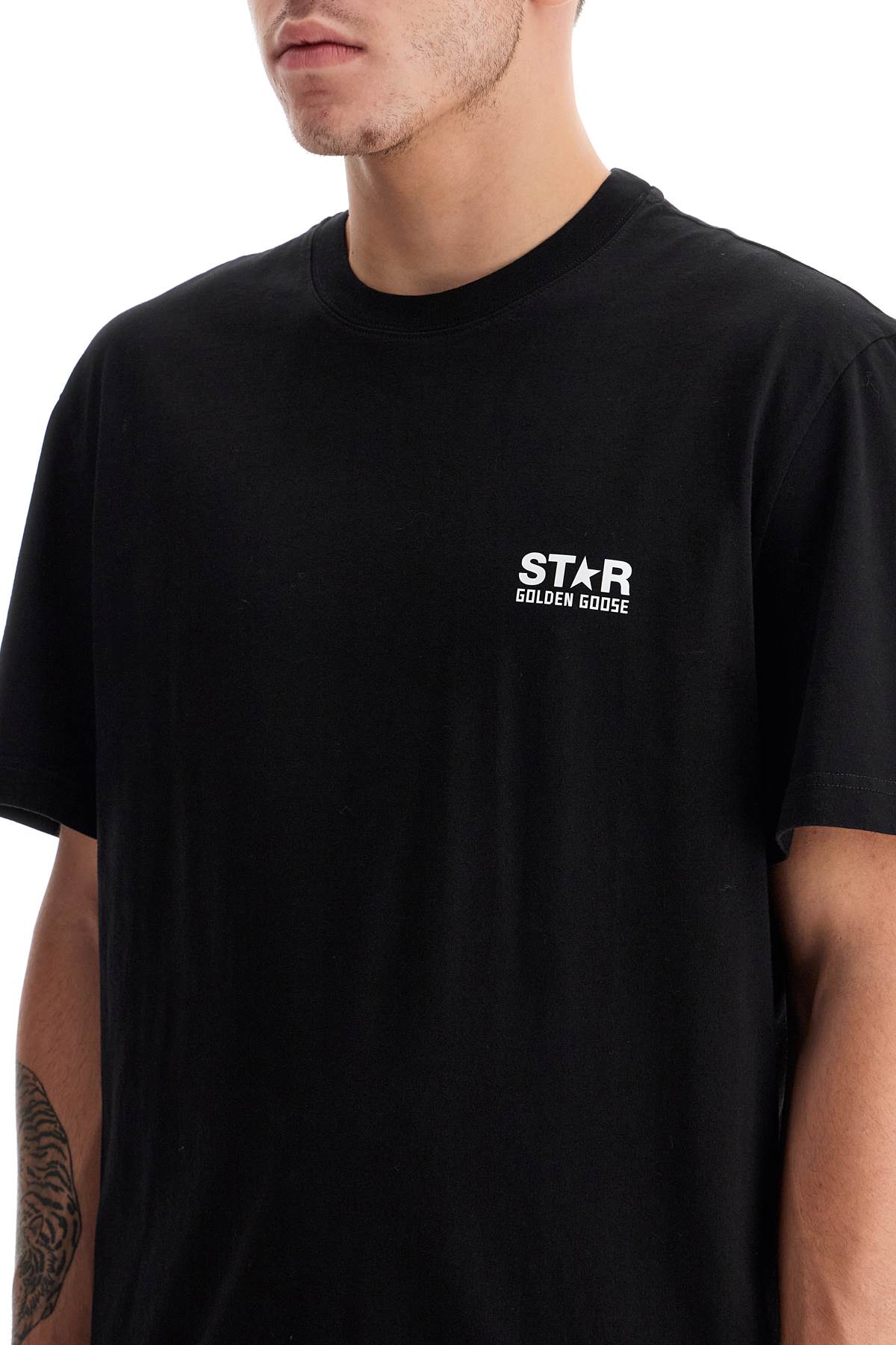 Shop Golden Goose Big Star Regular T-shirt In Black