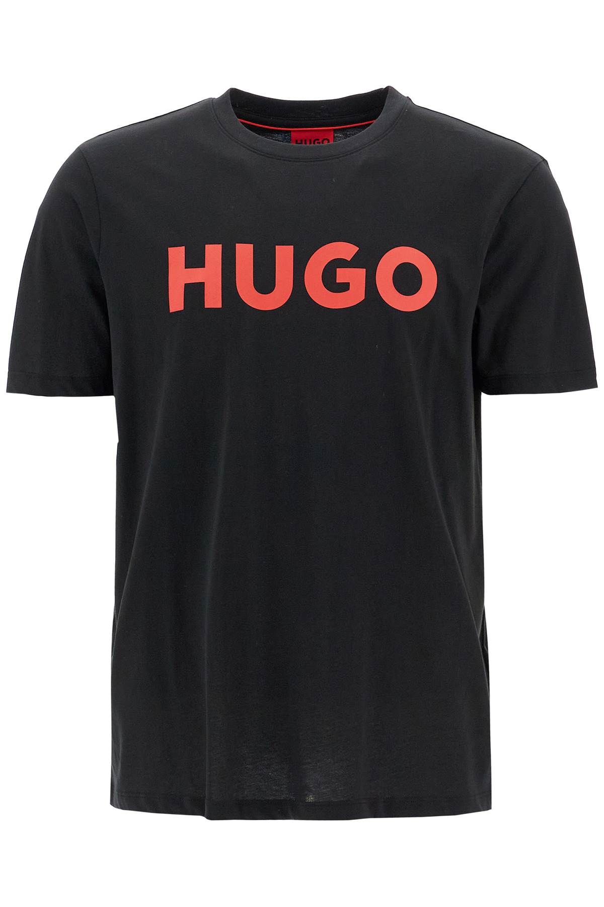 Shop Hugo Dulivio Logo T-shirt In Black