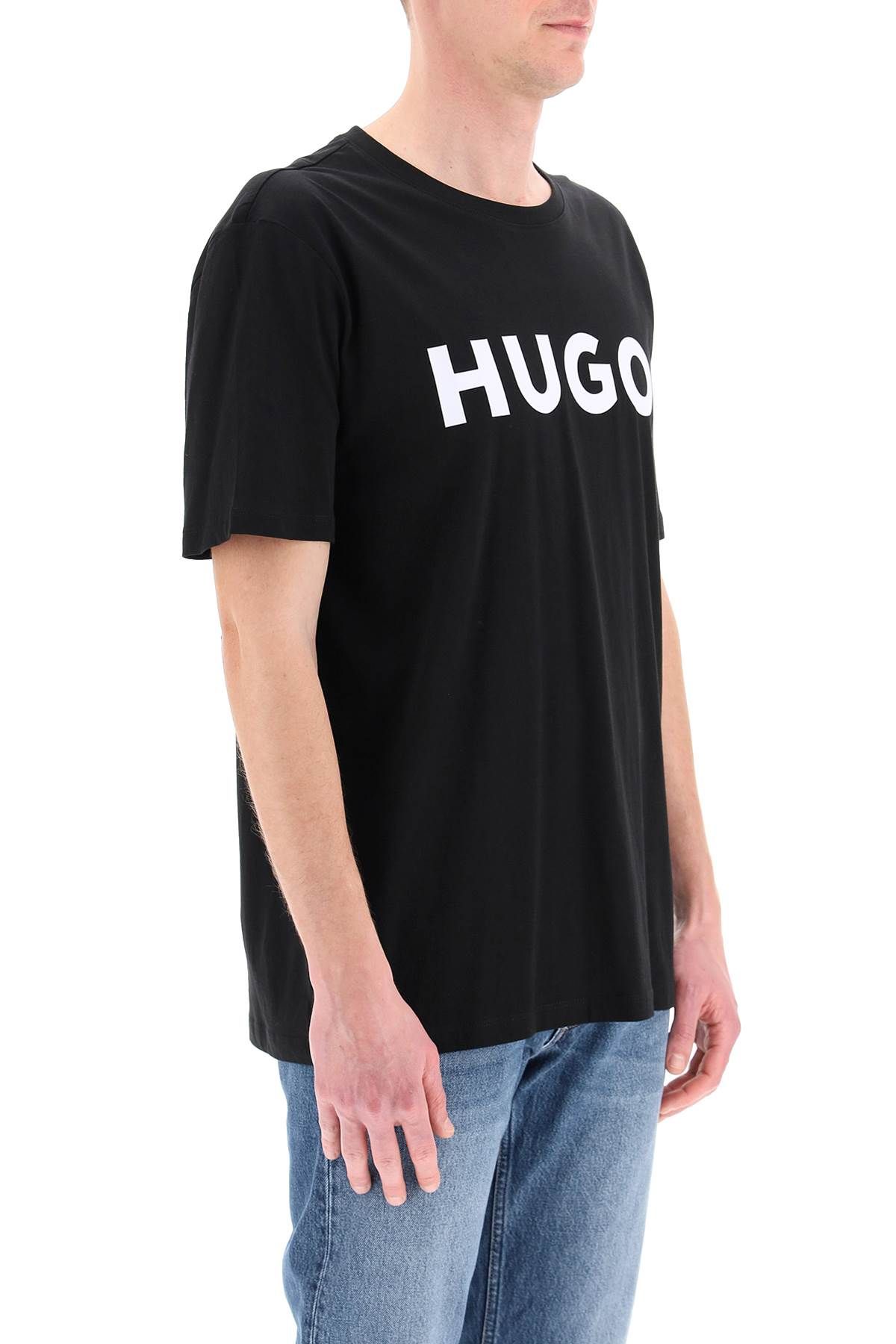 Shop Hugo Dulivio Logo T-shirt In Black