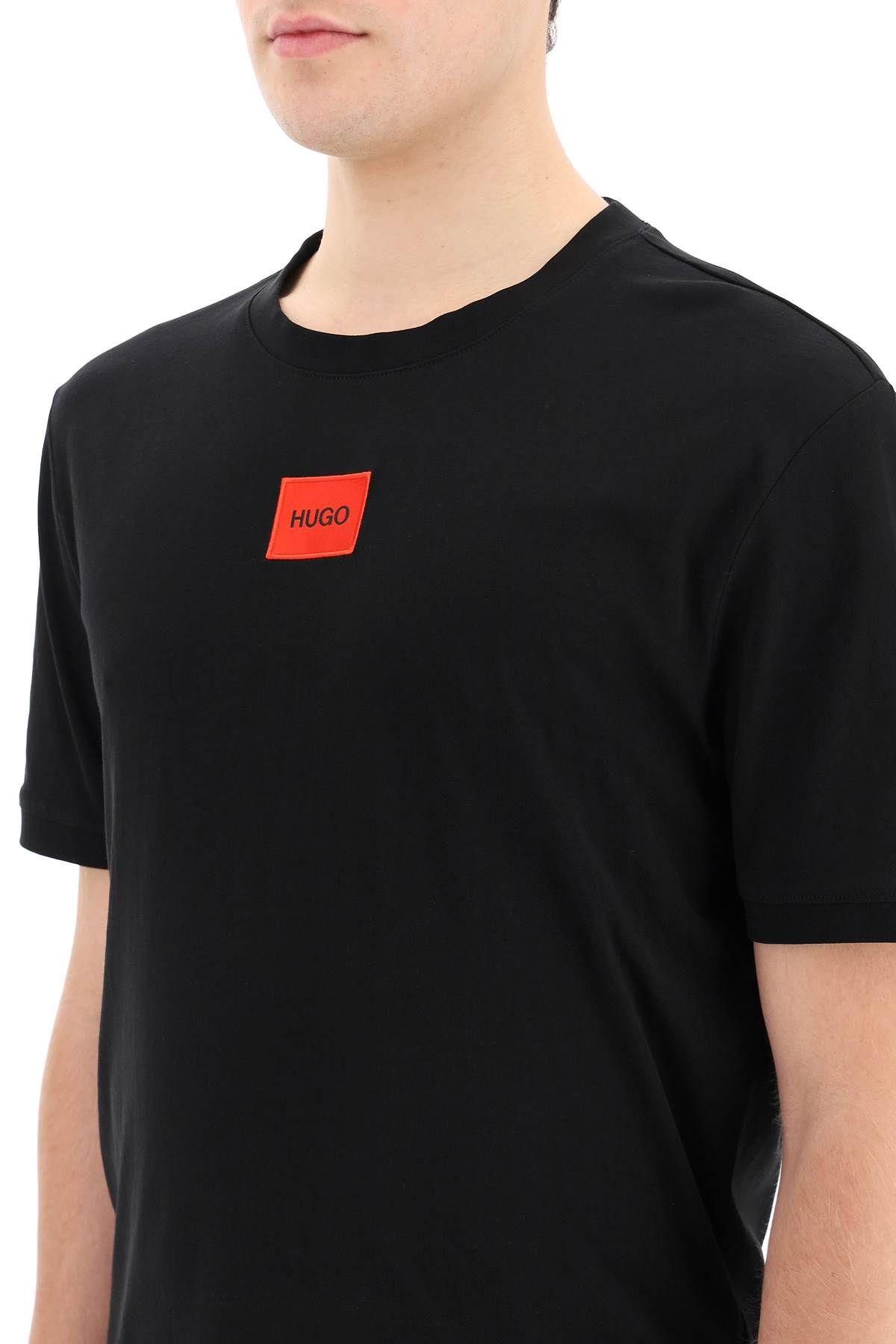 Shop Hugo Diragolino Logo T-shirt In Black