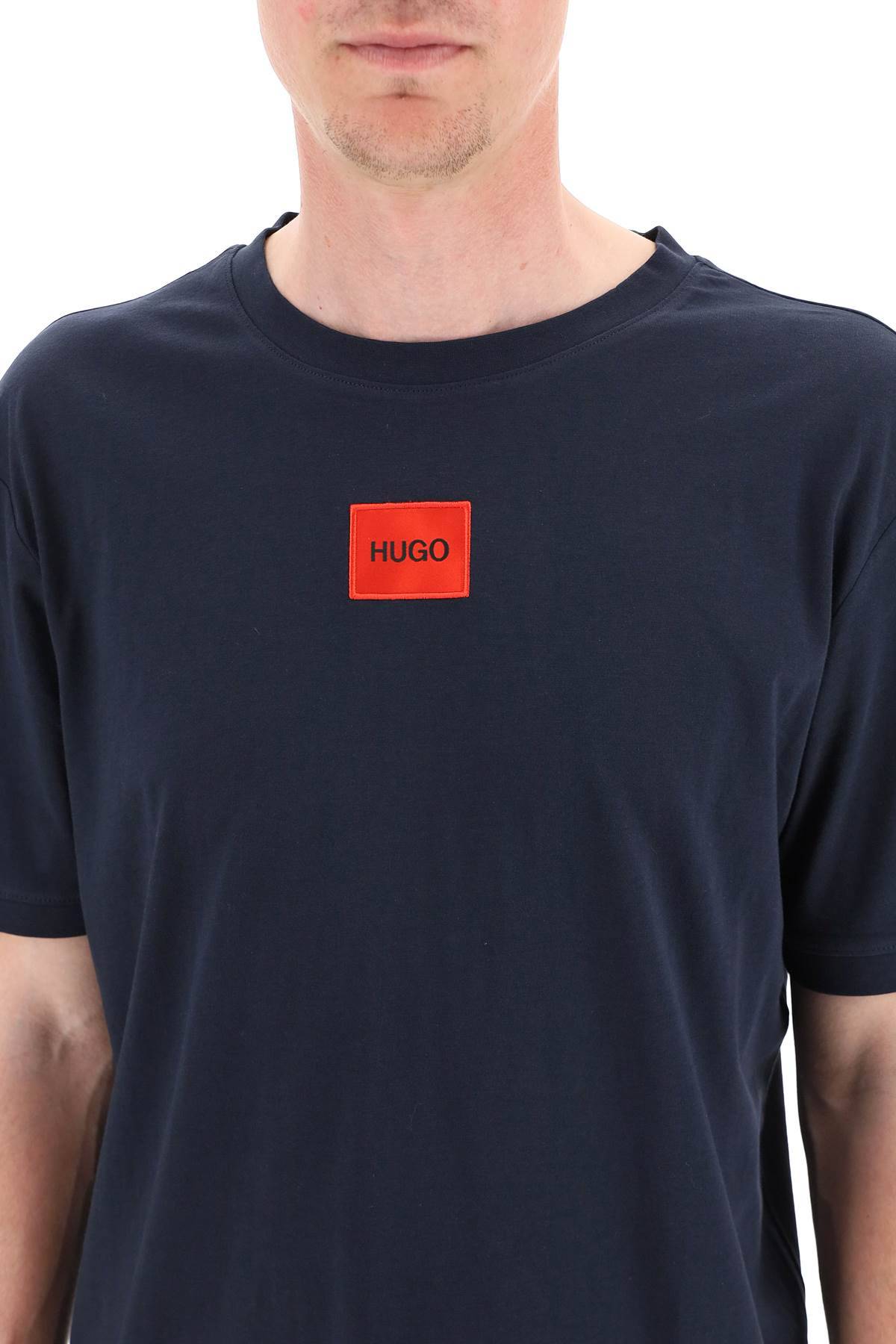 Shop Hugo Diragolino Logo T-shirt In Blue