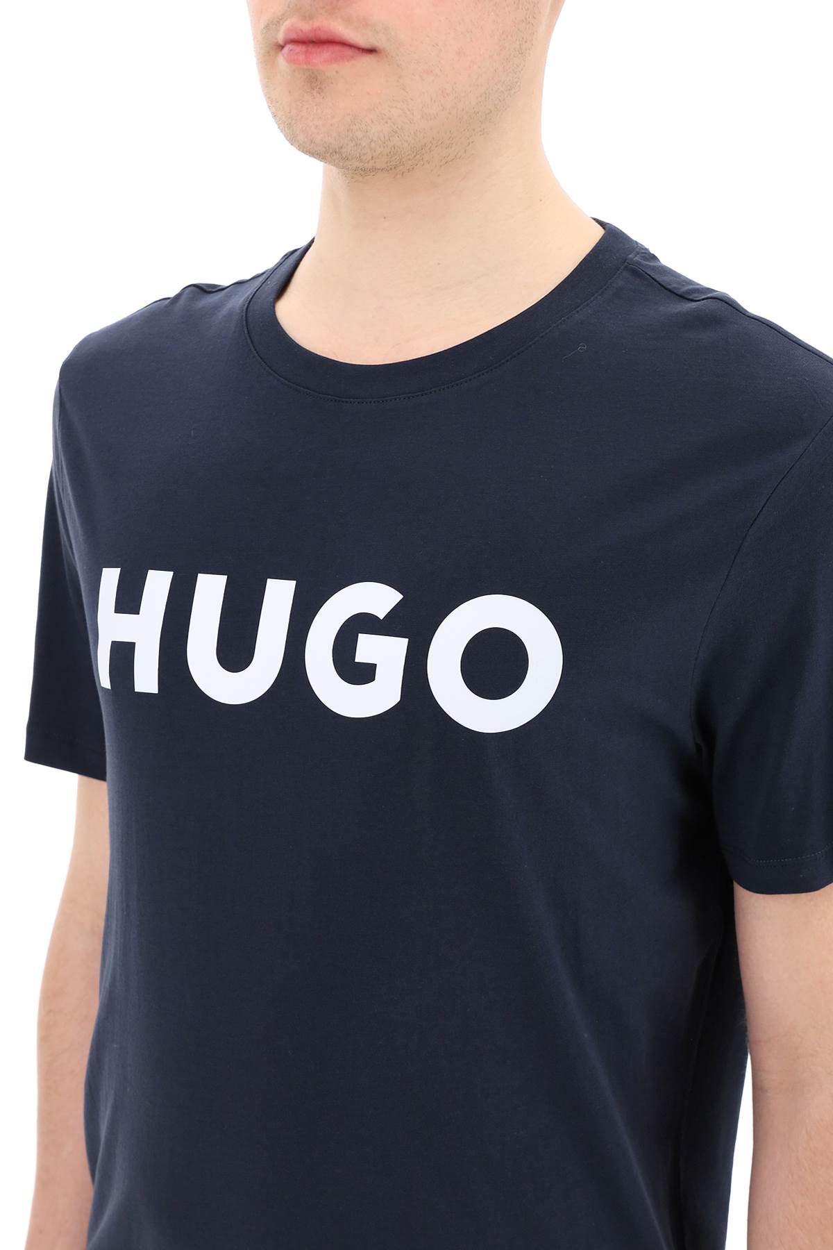 Shop Hugo Dulivio Logo T-shirt In Blue