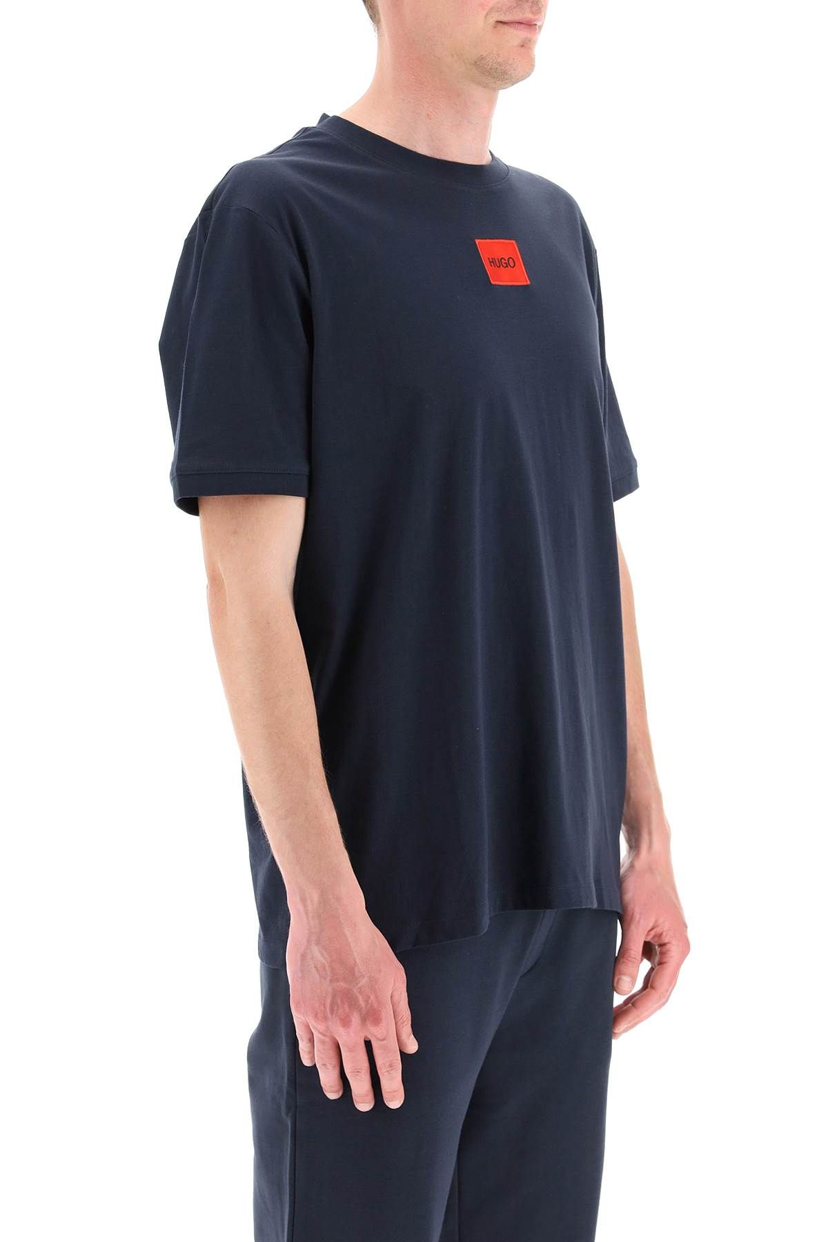 Shop Hugo Diragolino Logo T-shirt In Blue