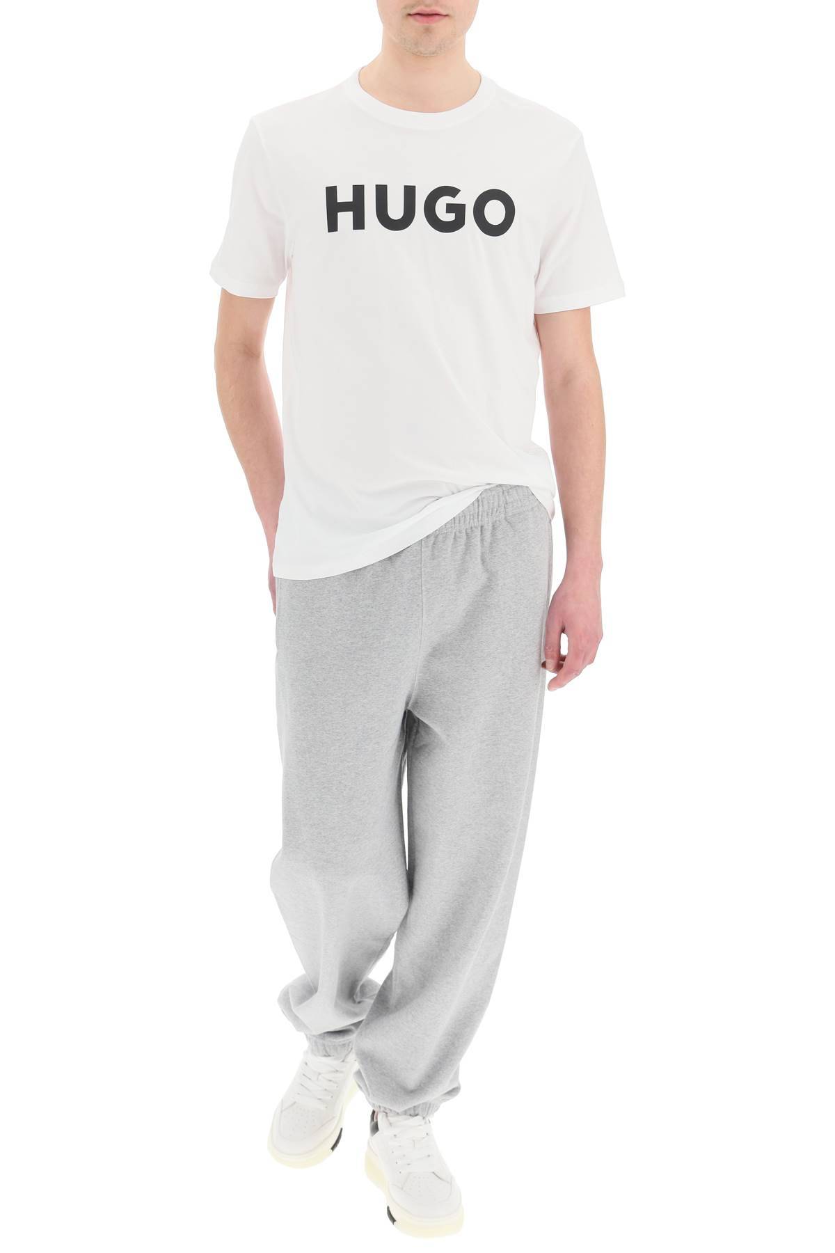 Shop Hugo Dulivio Logo T-shirt In White
