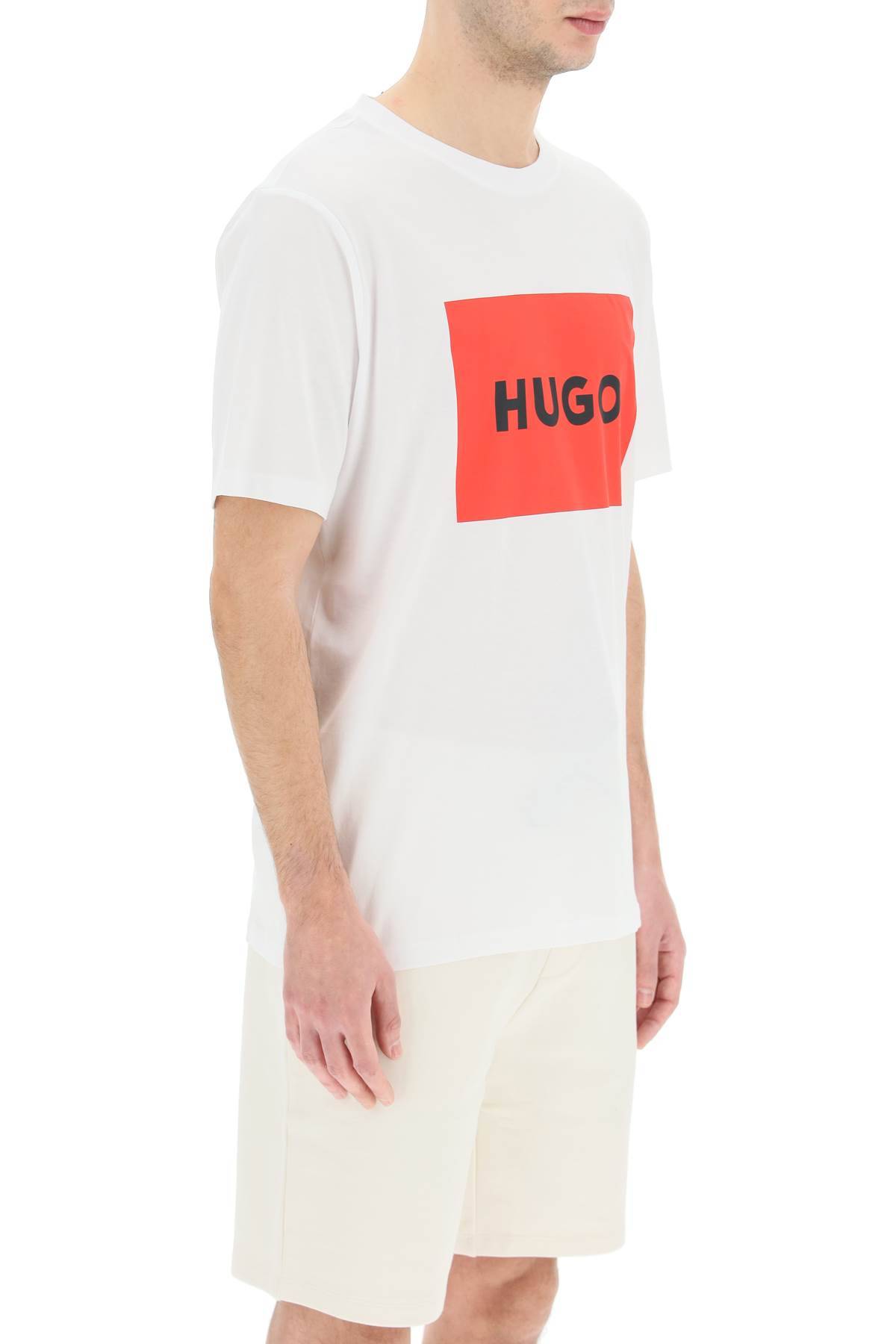 Shop Hugo Dulive T-shirt With Logo Box In White