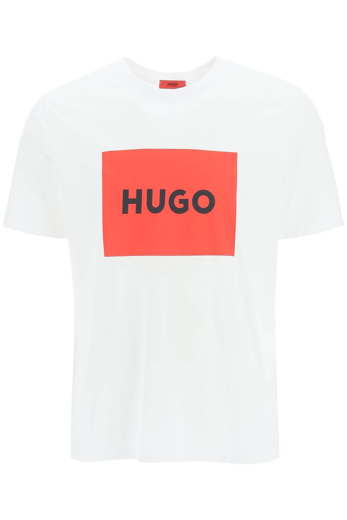 Shop Hugo Dulive T-shirt With Logo Box In White