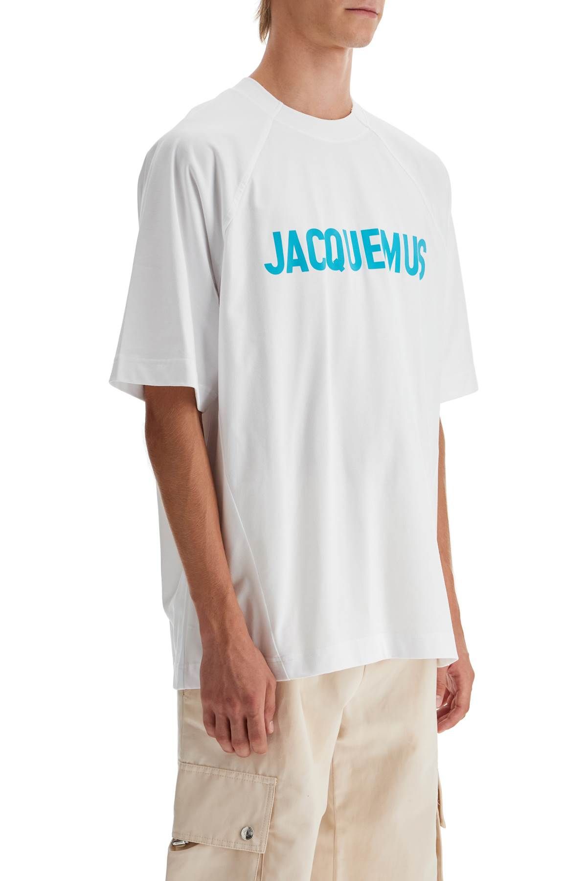 Shop Jacquemus The Typo T-shirt In White