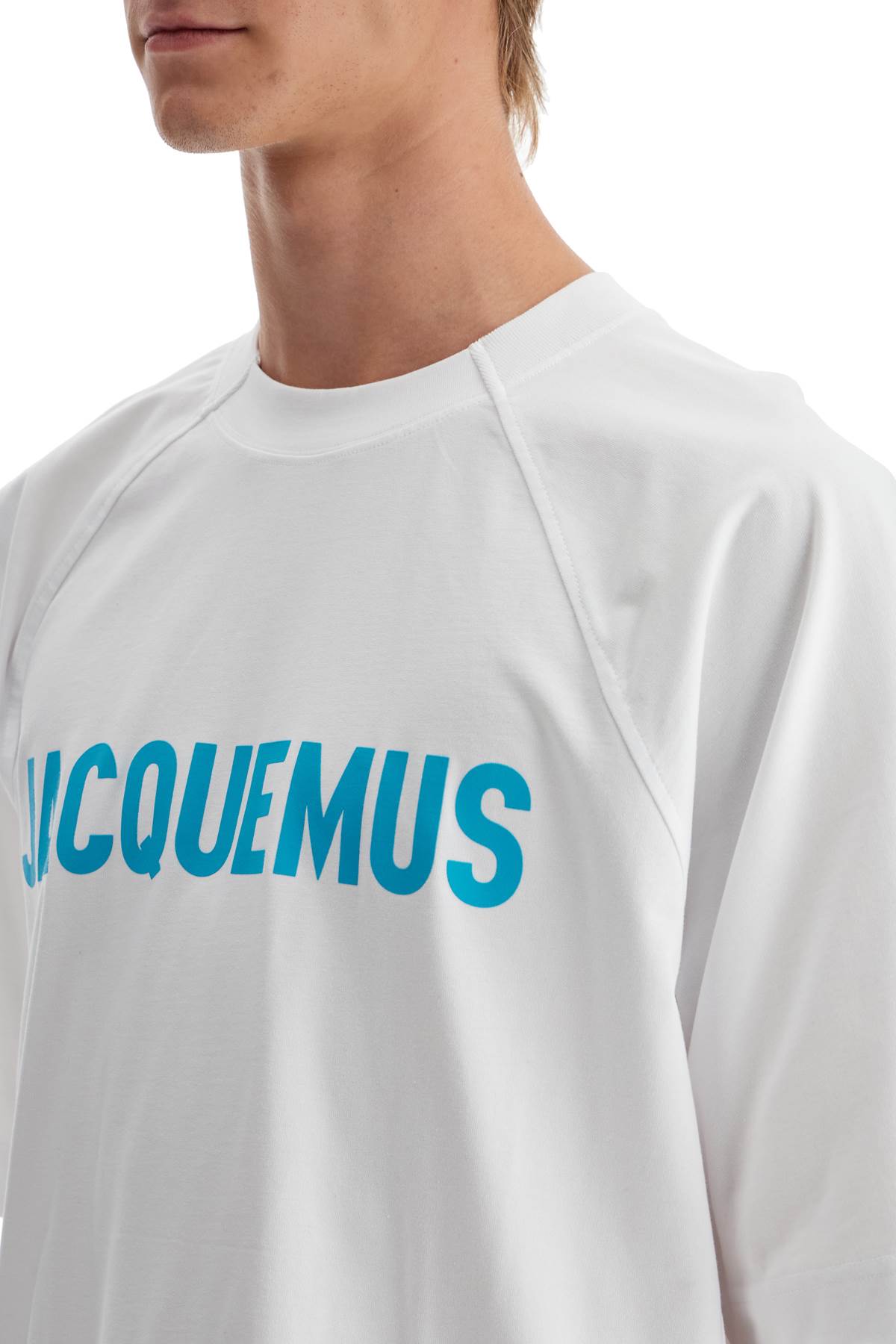 Shop Jacquemus The Typo T-shirt In White