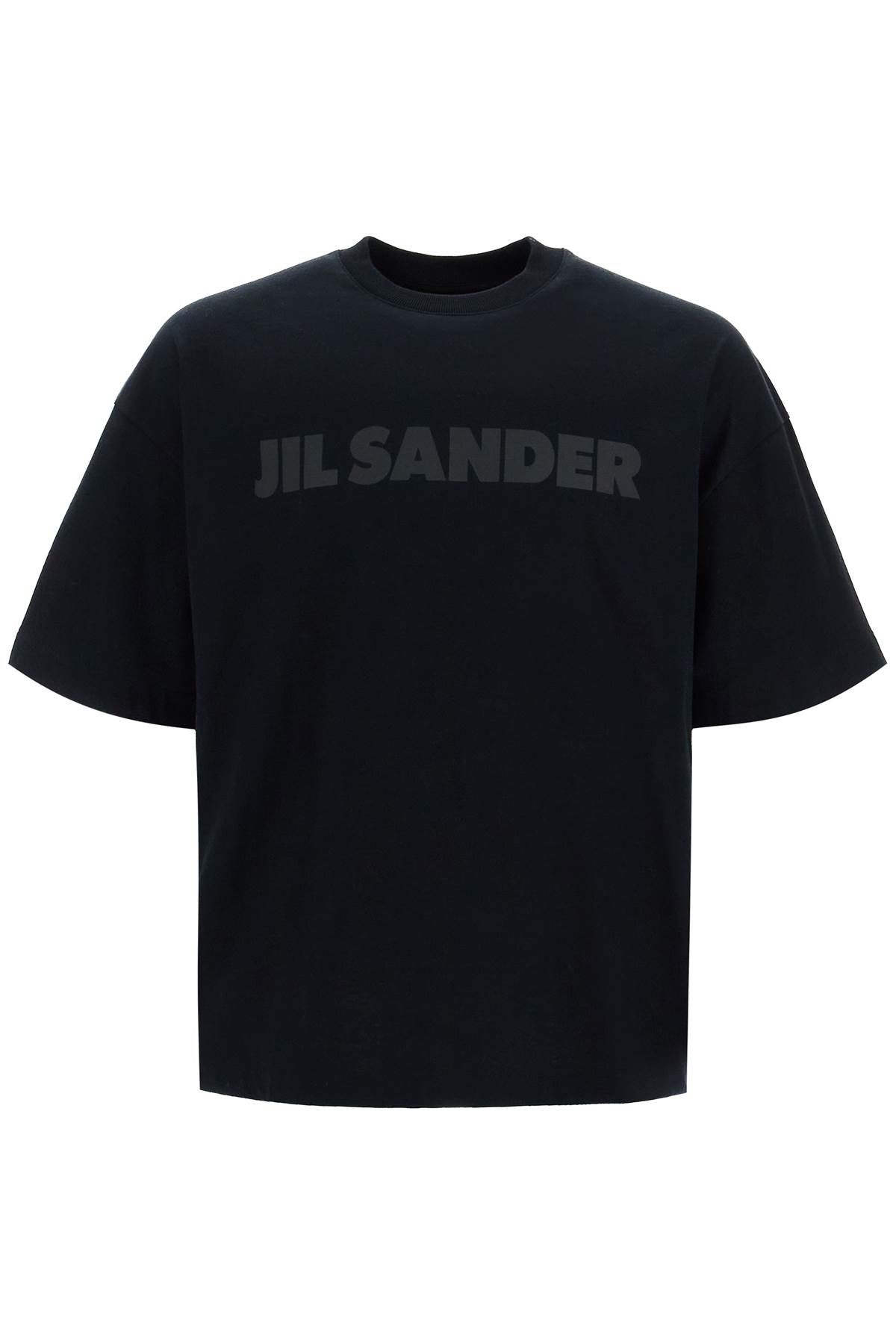 Shop Jil Sander Logo Print Boxy T-shirt In Black