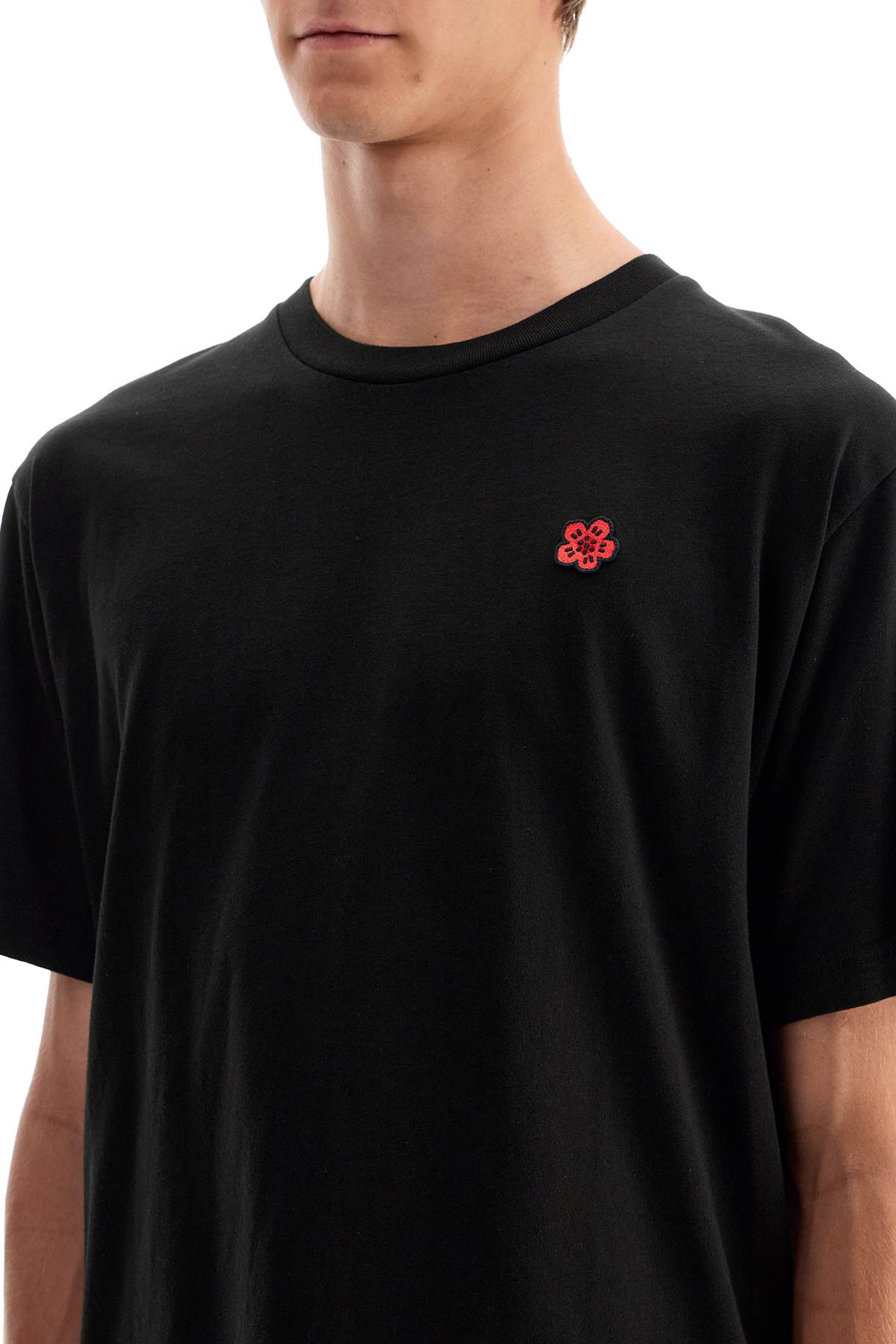 Shop Kenzo Flower Print T-shirt In Black