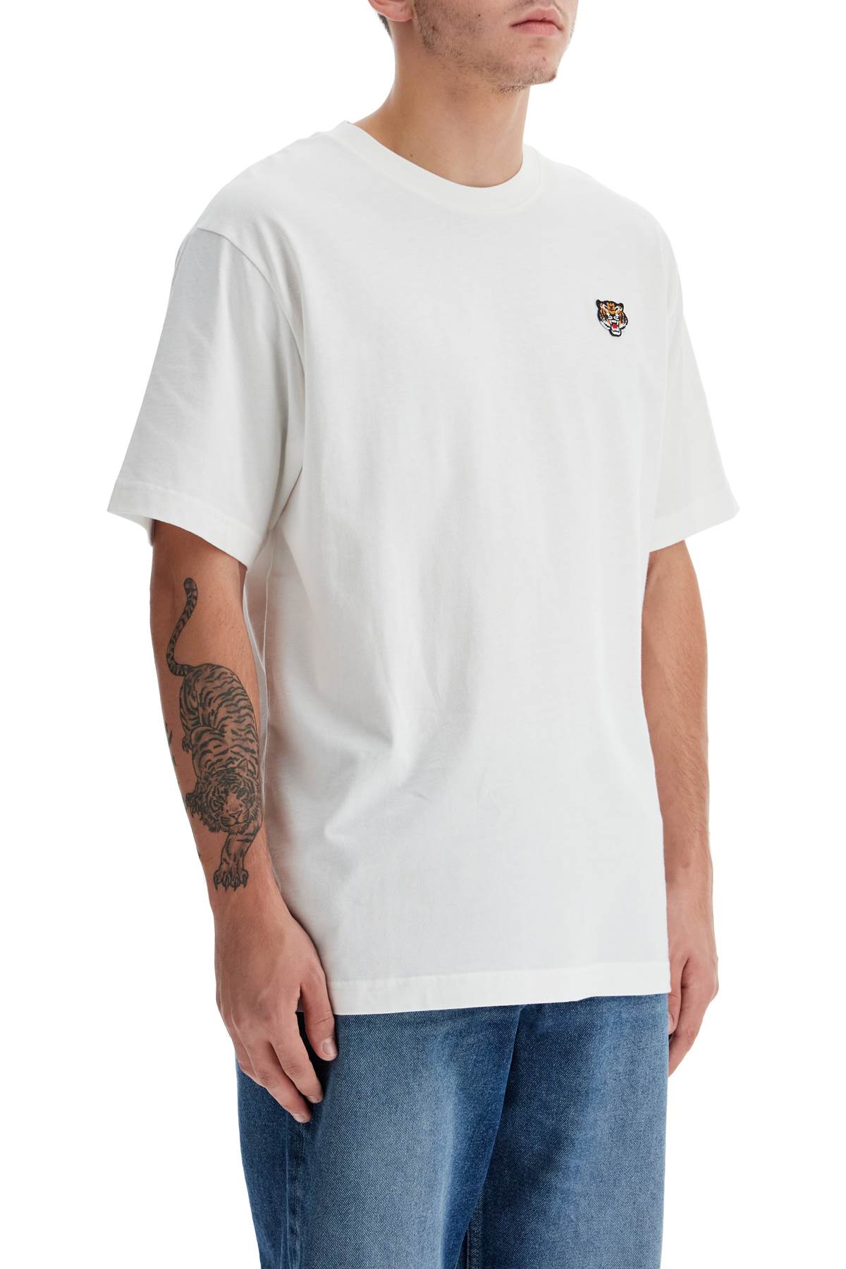 Shop Kenzo Lucky Tiger T-shirt In White