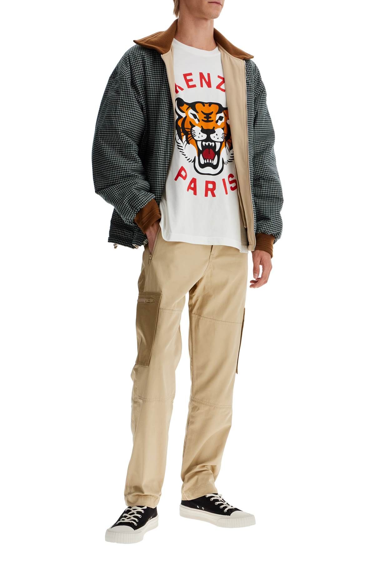 Shop Kenzo Lucky Tiger Oversized T-shirt In White