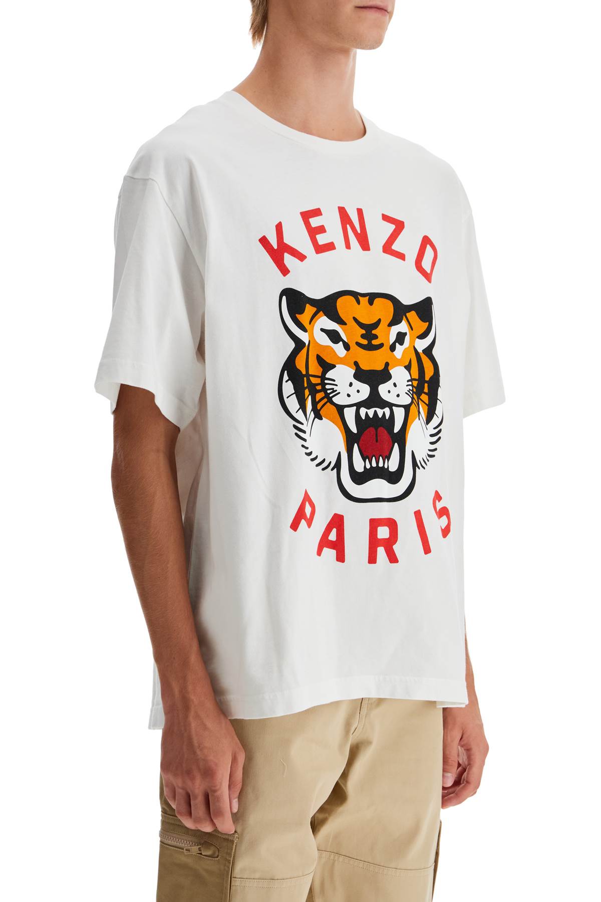 Shop Kenzo Lucky Tiger Oversized T-shirt In White