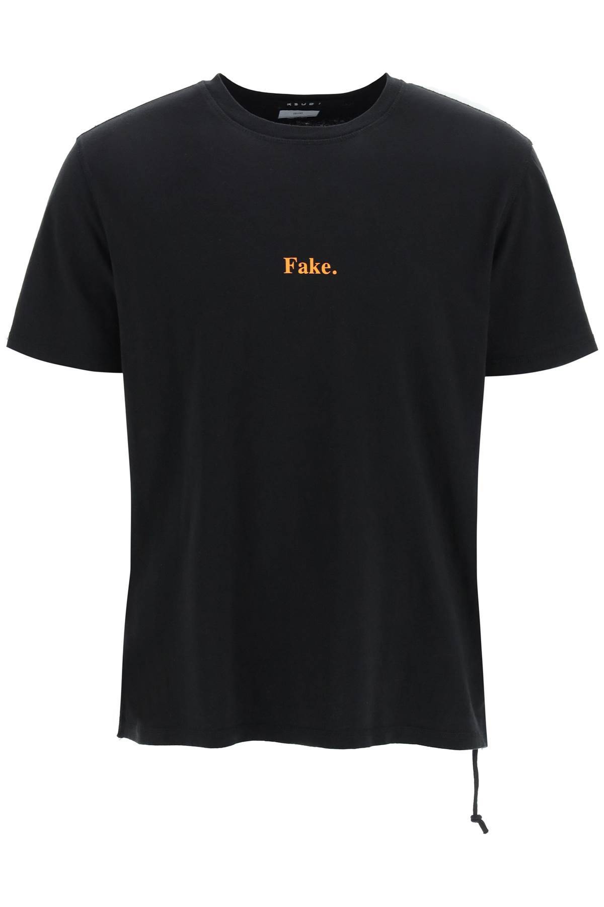 Shop Ksubi 'fake' T-shirt In Black