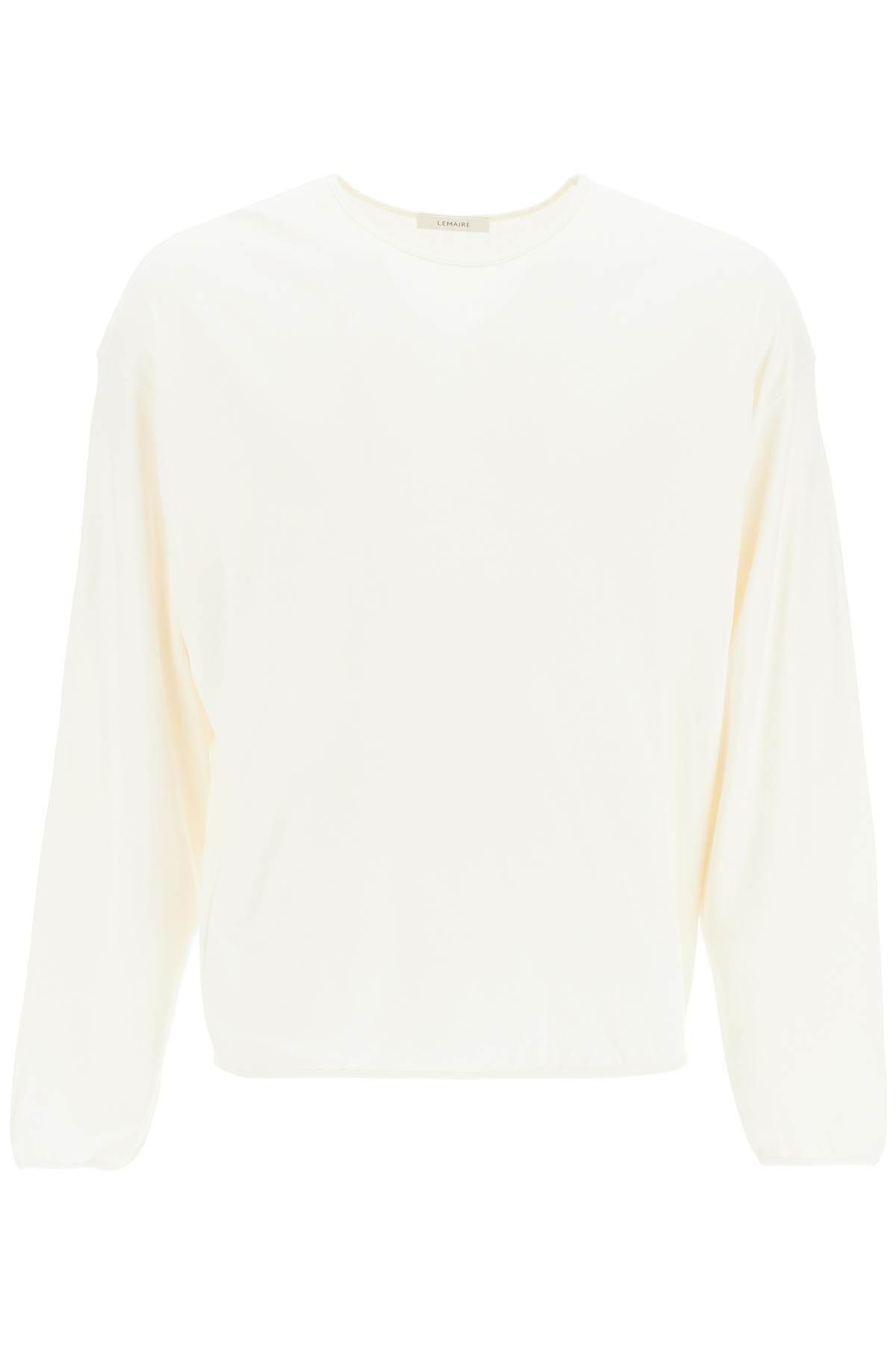 Shop Lemaire Long-sleeved Relaxed Fit T In White