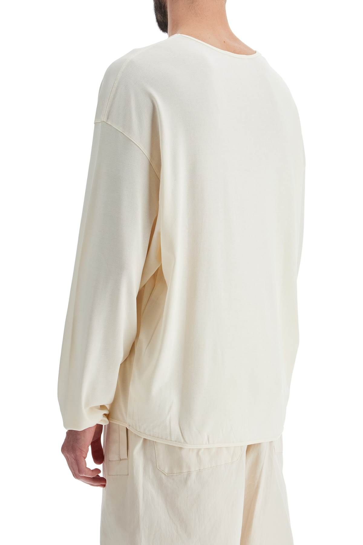 Shop Lemaire Long-sleeved Relaxed Fit T In White