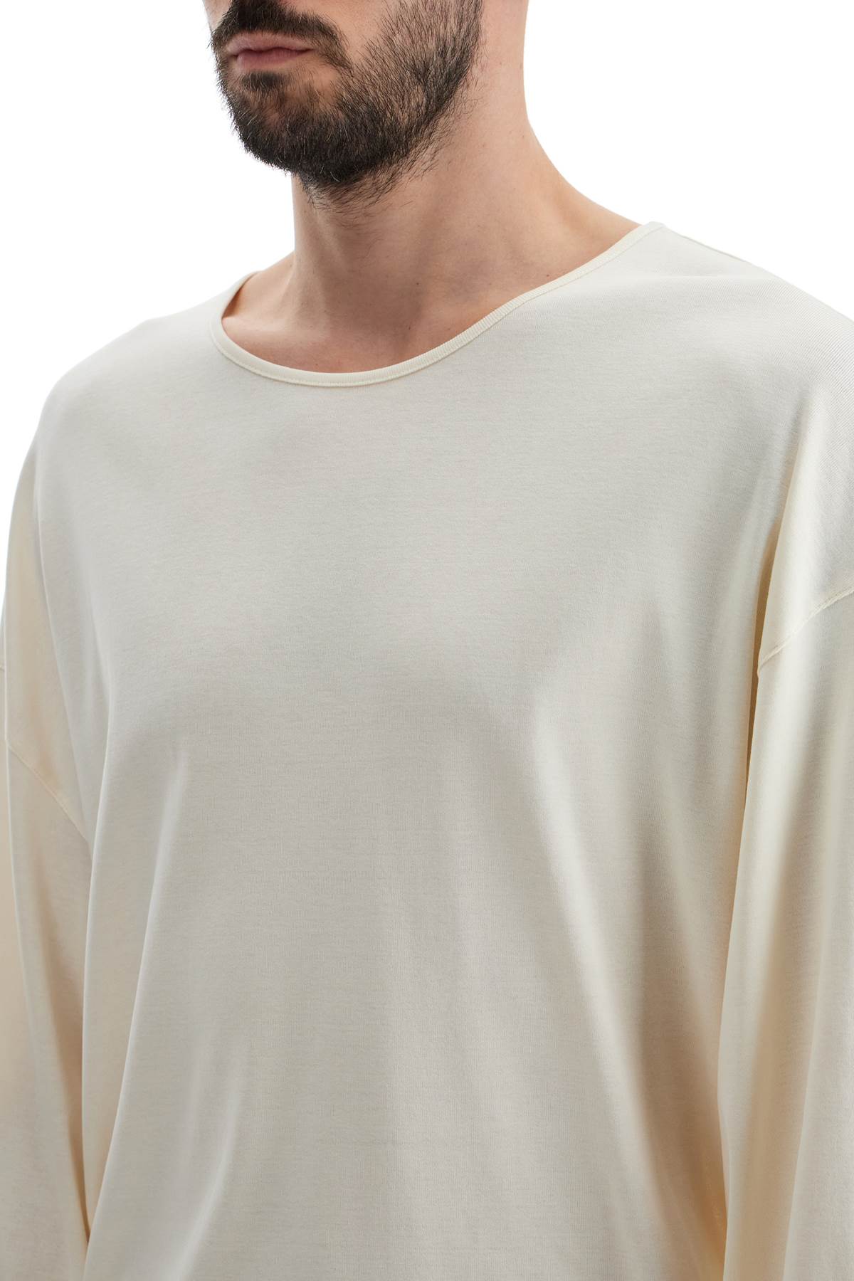 Shop Lemaire Long-sleeved Relaxed Fit T In White