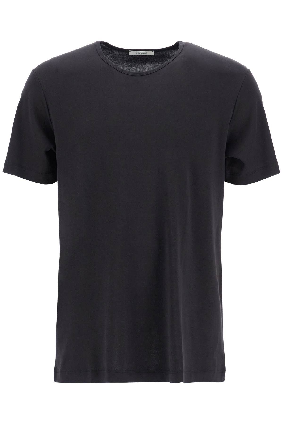 Shop Lemaire T-shirt With Wide Round Neck In Black