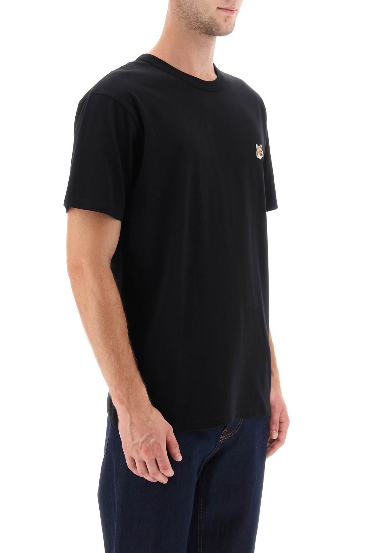 Shop Maison Kitsuné Fox Head T-shirt In Black