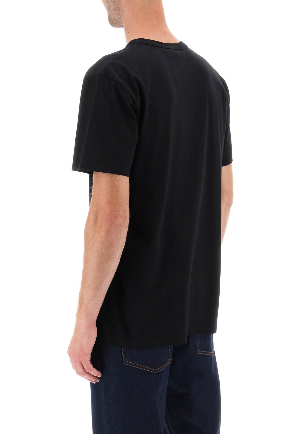 Shop Maison Kitsuné Fox Head T-shirt In Black