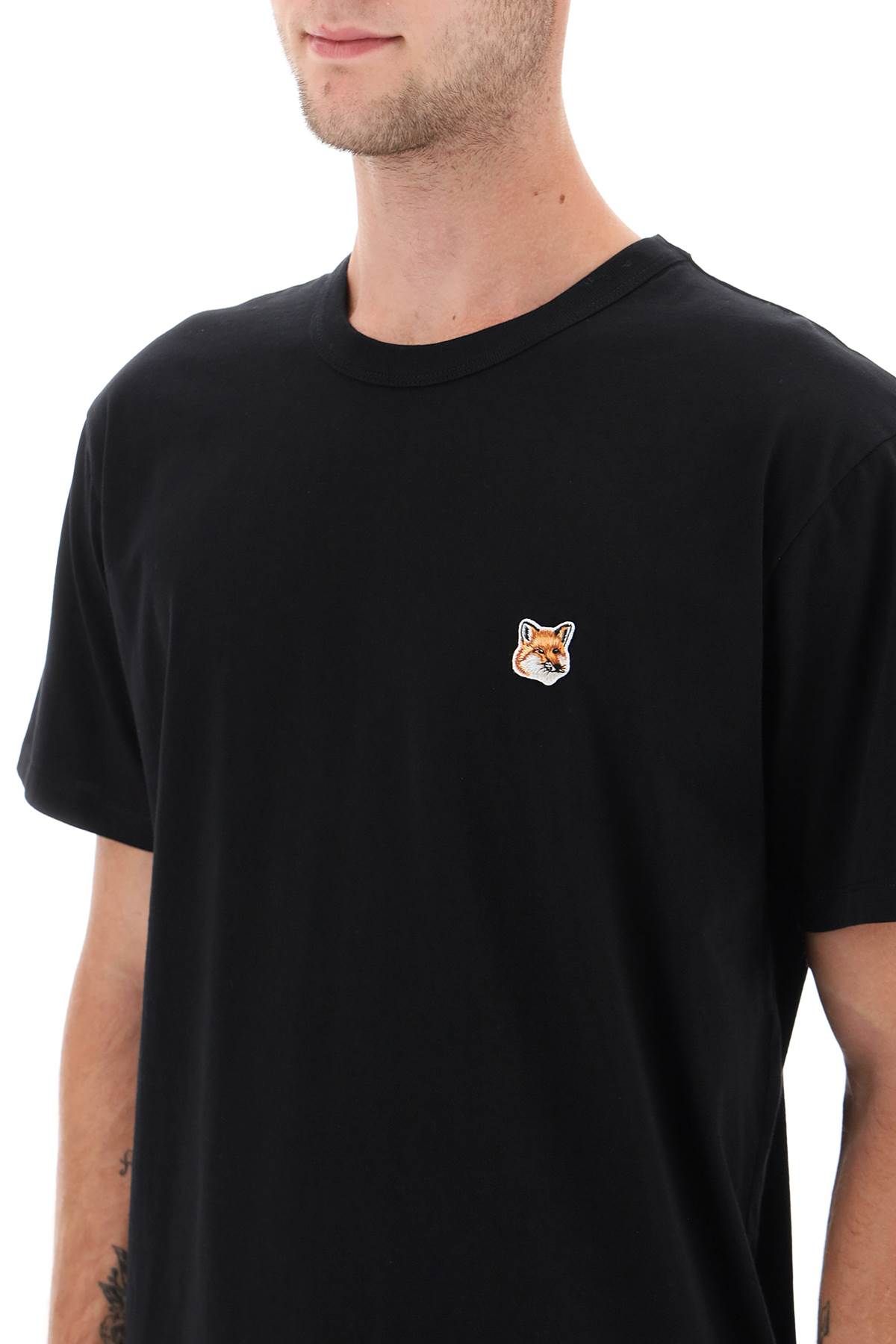 Shop Maison Kitsuné Fox Head T-shirt In Black