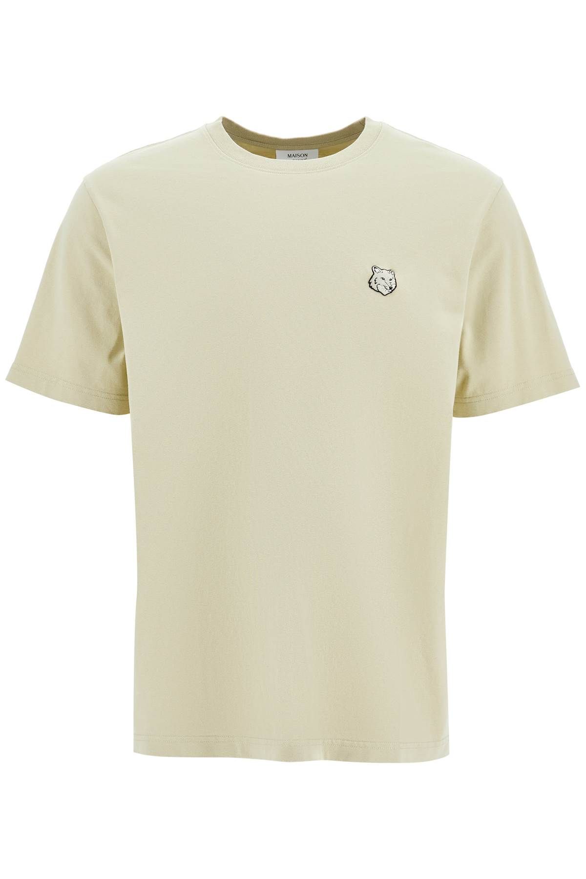 Shop Maison Kitsuné Bold Fox Head T-shirt In Khaki