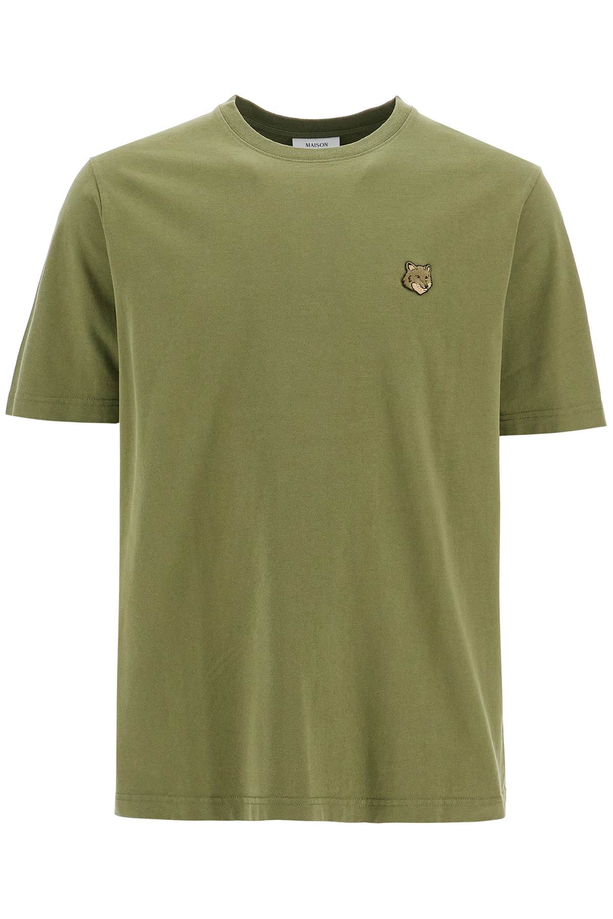 Shop Maison Kitsuné Bold Fox Head T-shirt In Khaki