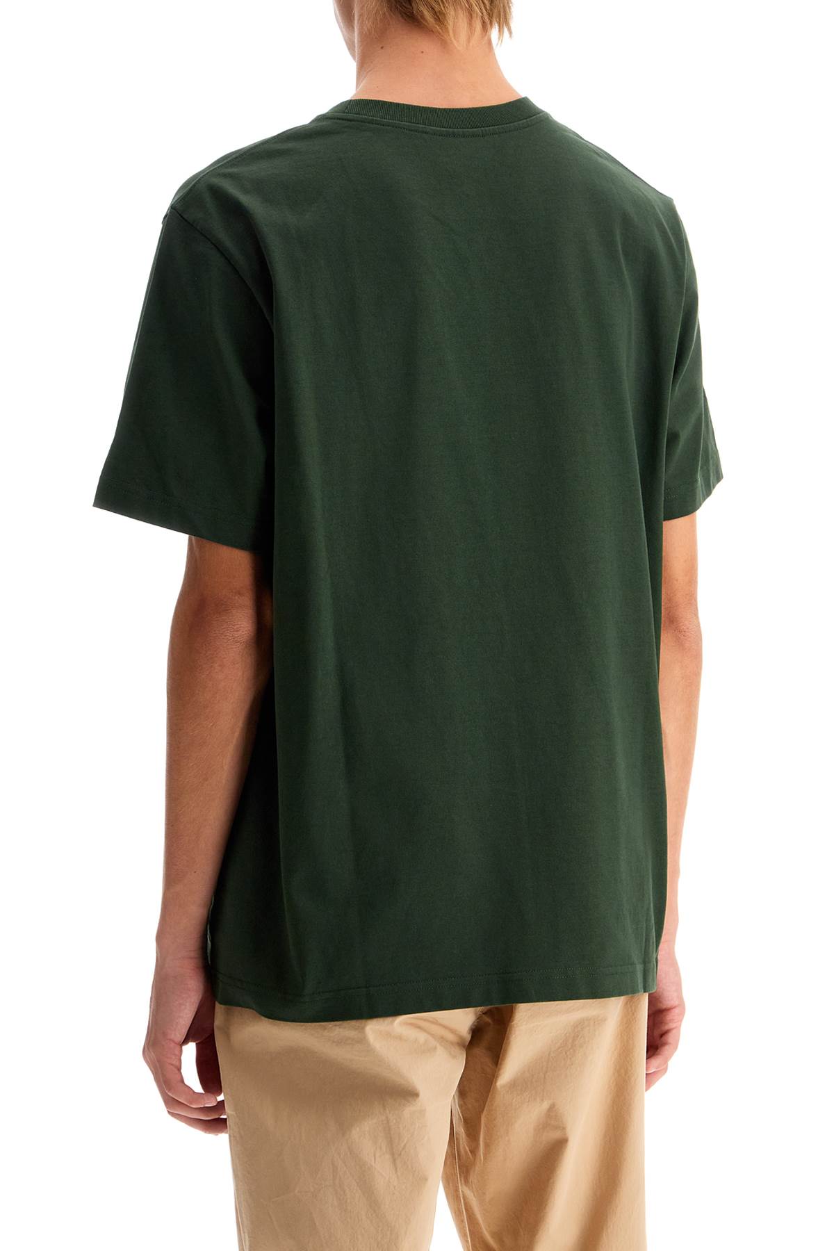 Shop Maison Kitsuné "fox Outdoor Profile T-shirt In Green