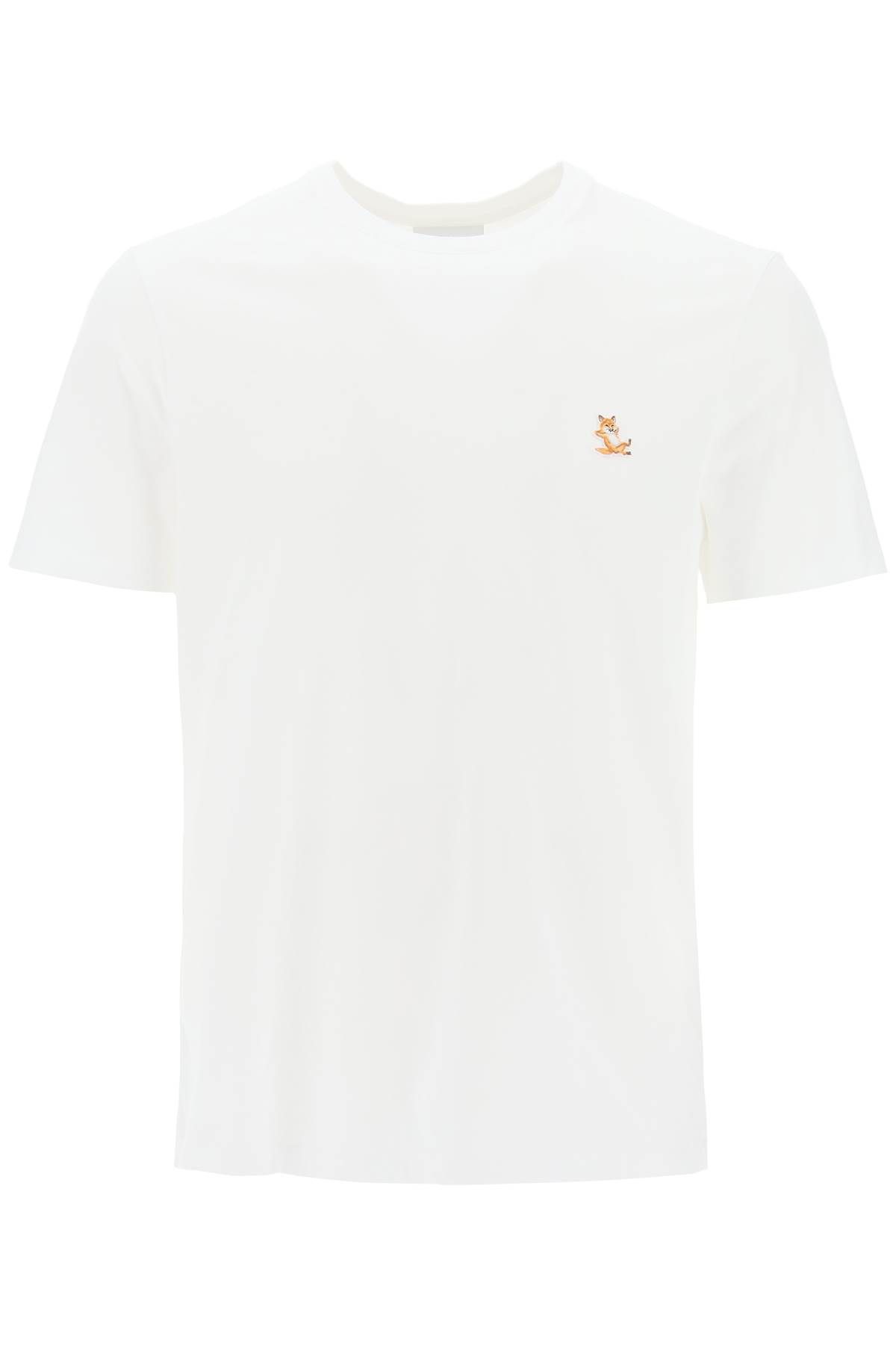 Shop Maison Kitsuné Chillax Fox Patch T-shirt In White