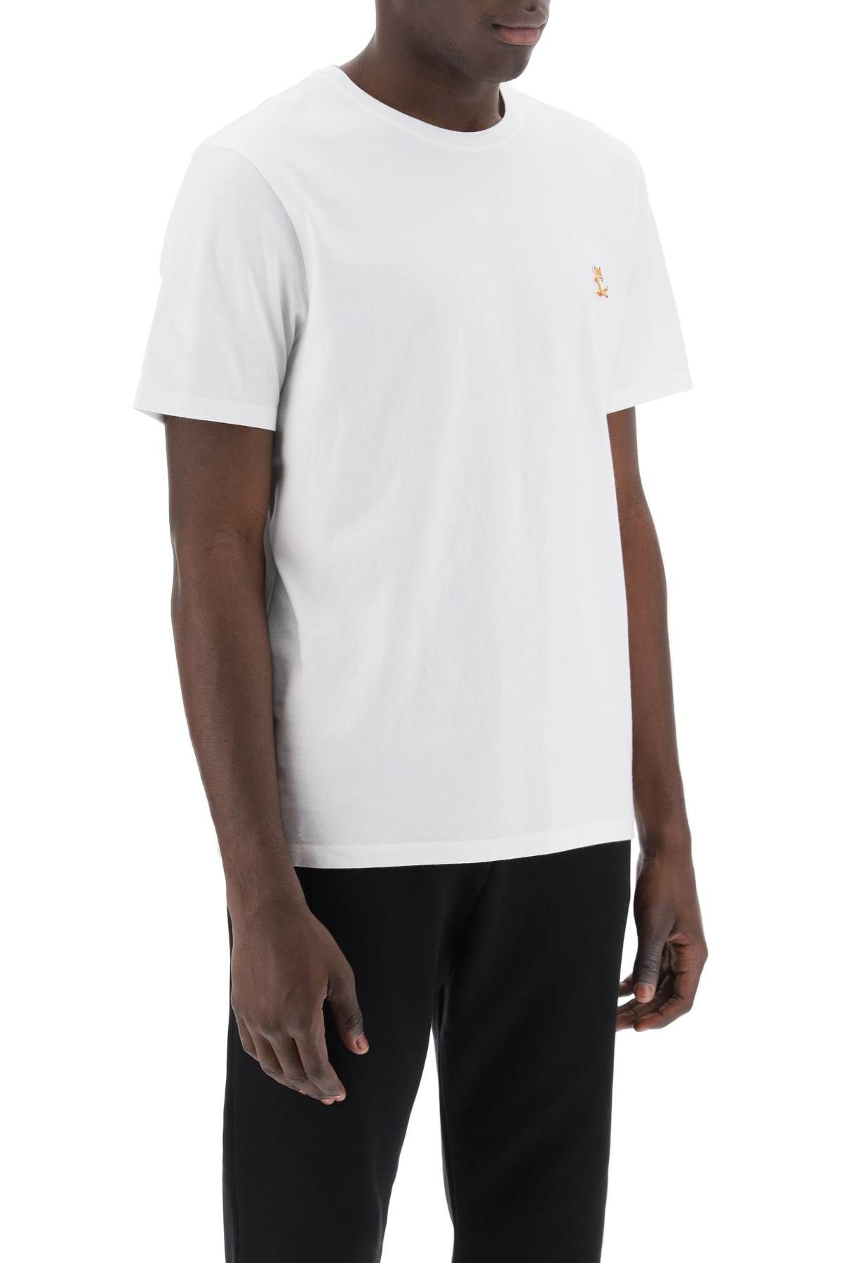 Shop Maison Kitsuné Chillax Fox Patch T-shirt In White