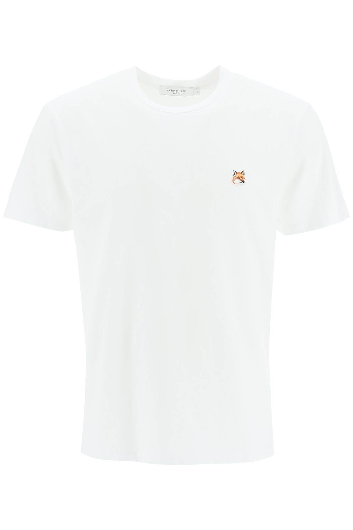 Shop Maison Kitsuné Fox Head T-shirt In White