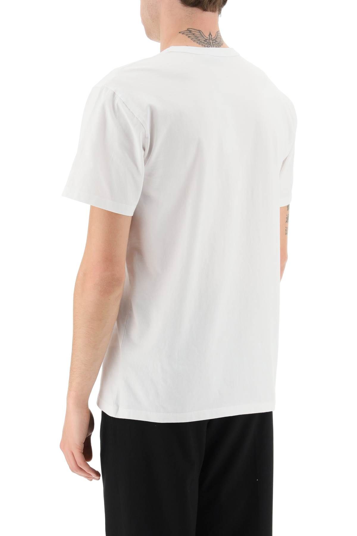 Shop Maison Kitsuné Fox Head T-shirt In White