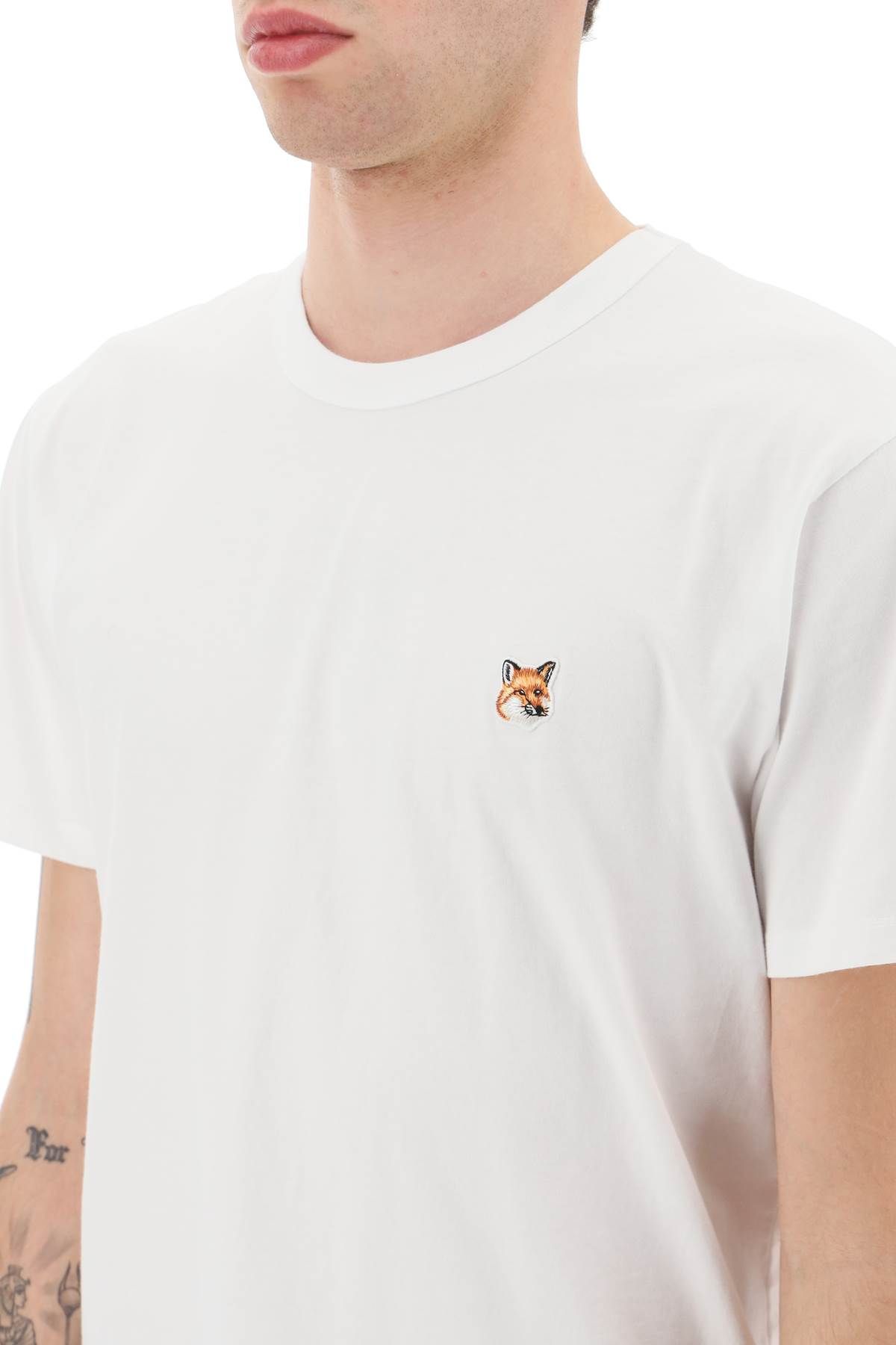 Shop Maison Kitsuné Fox Head T-shirt In White