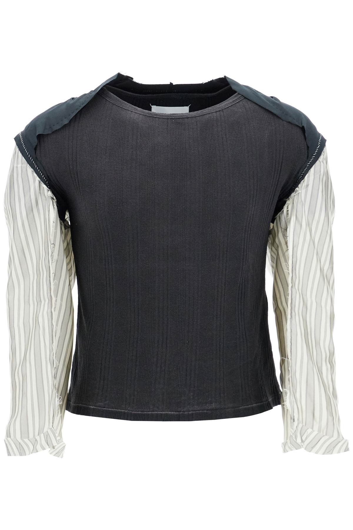 Shop Maison Margiela 'decorticated Sleeve T In Black