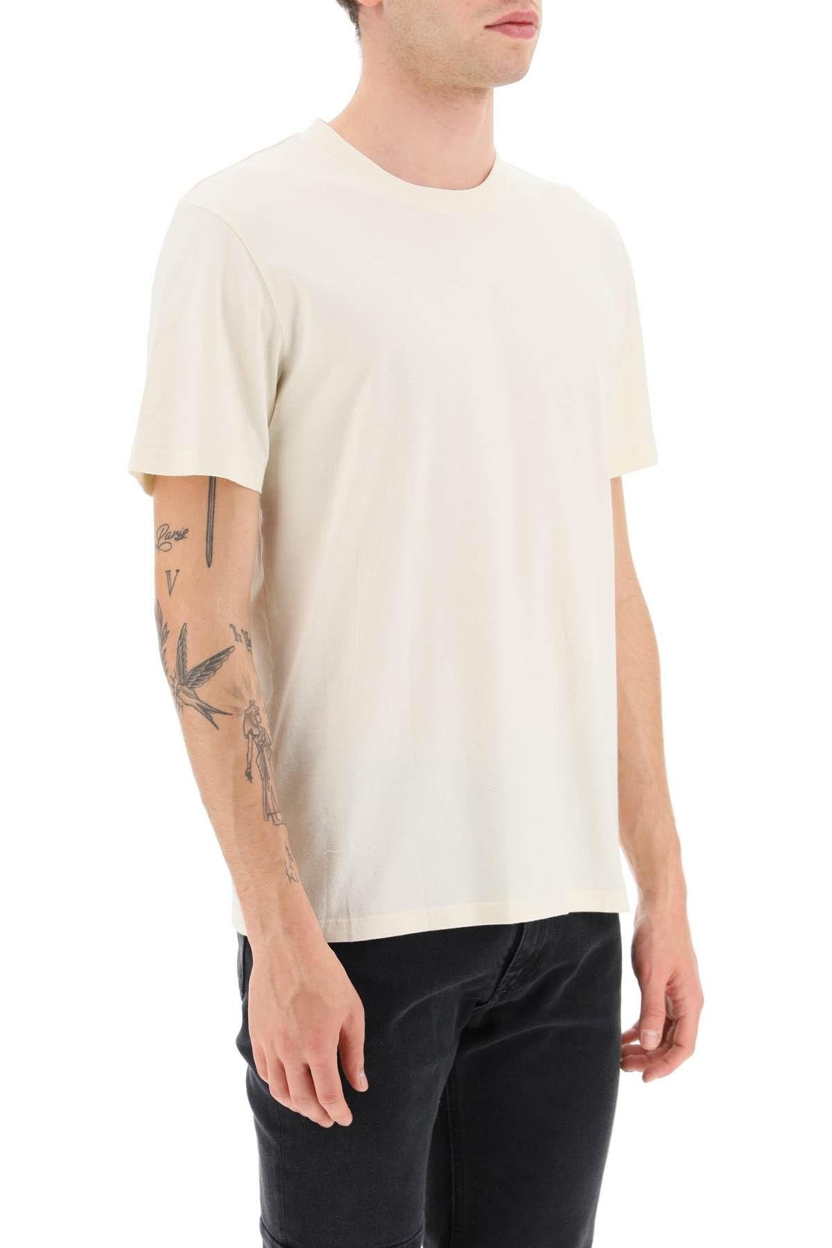 Shop Maison Margiela Tripack Cotton T-shirt In Beige,white