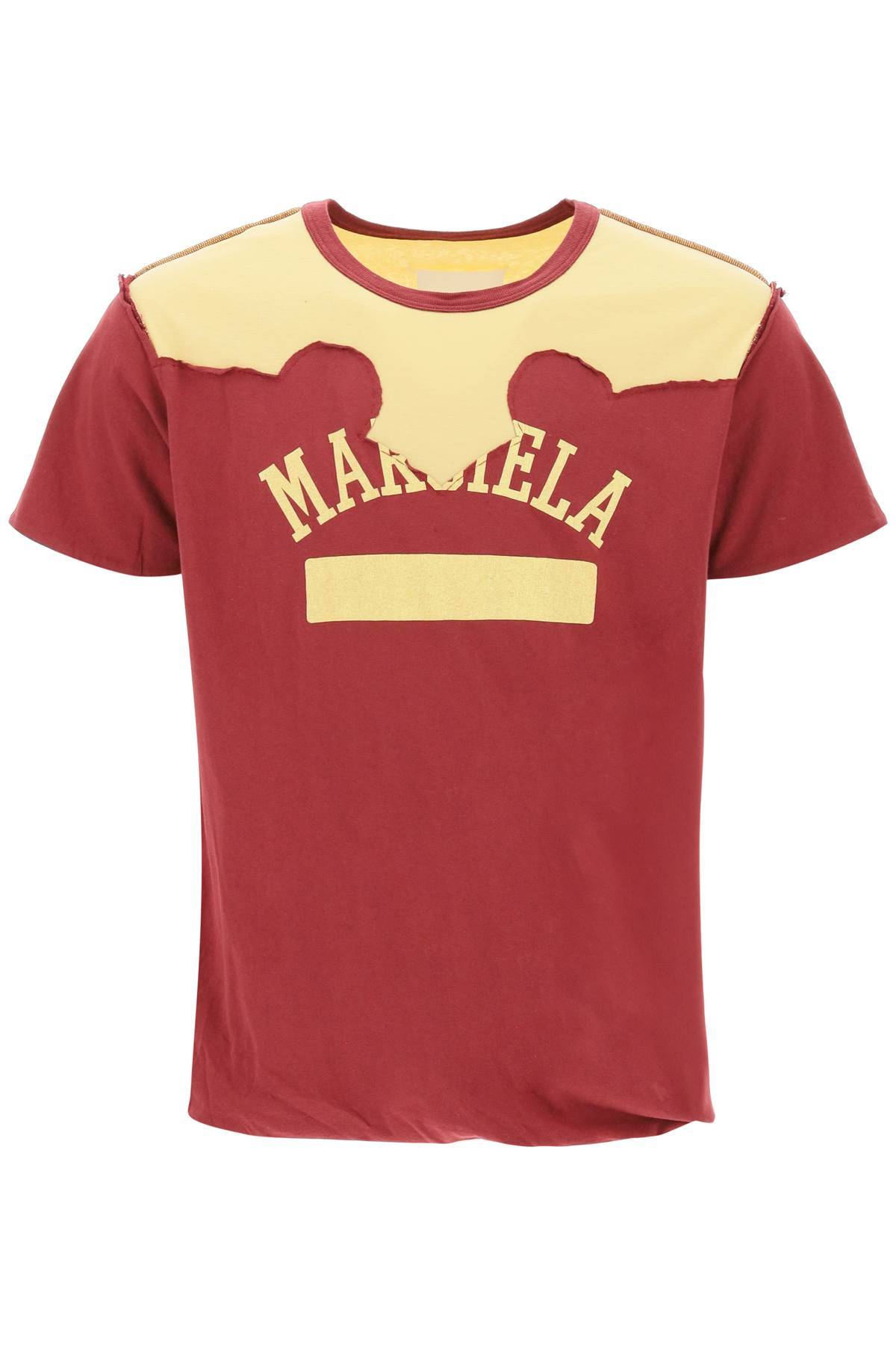 Shop Maison Margiela Décortiqué T-shirt In Red,yellow