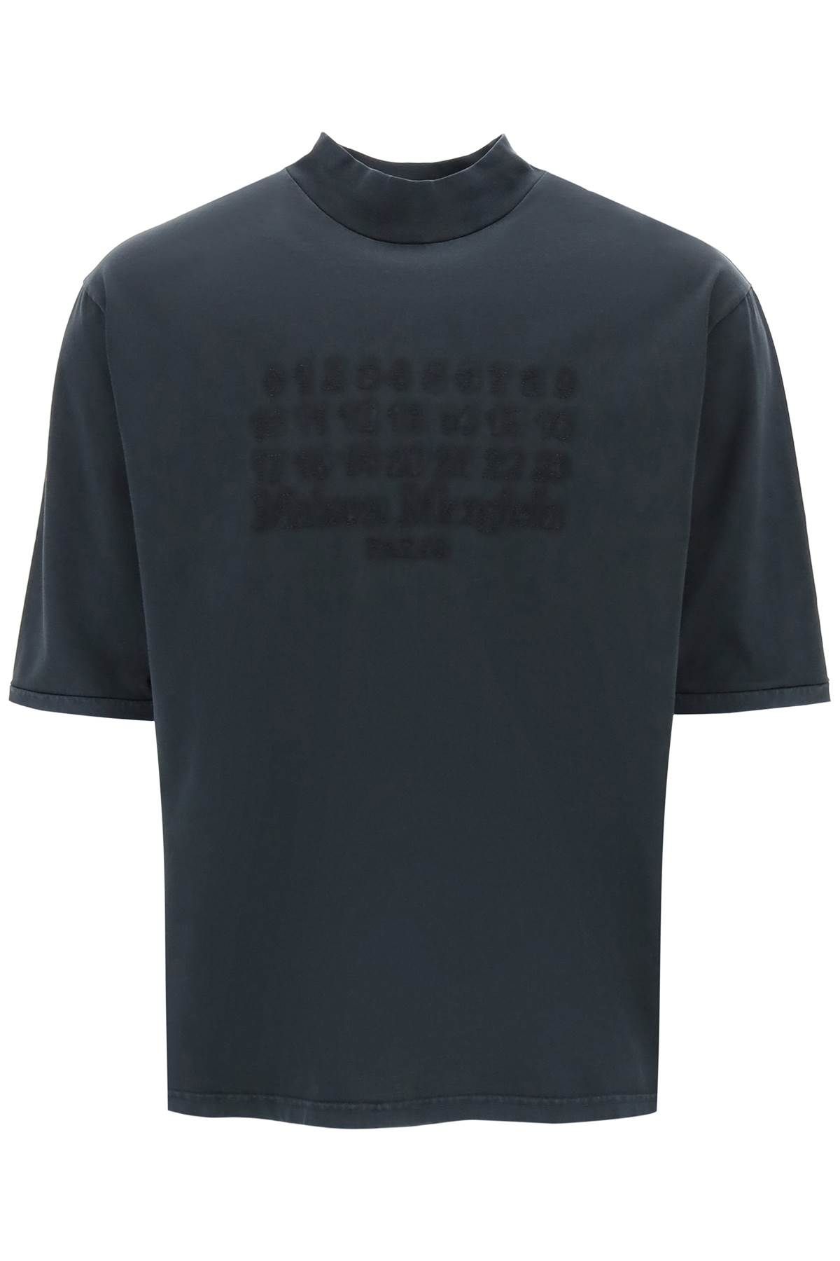 Shop Maison Margiela Numeric Logo T-shirt With Seven In Black,grey