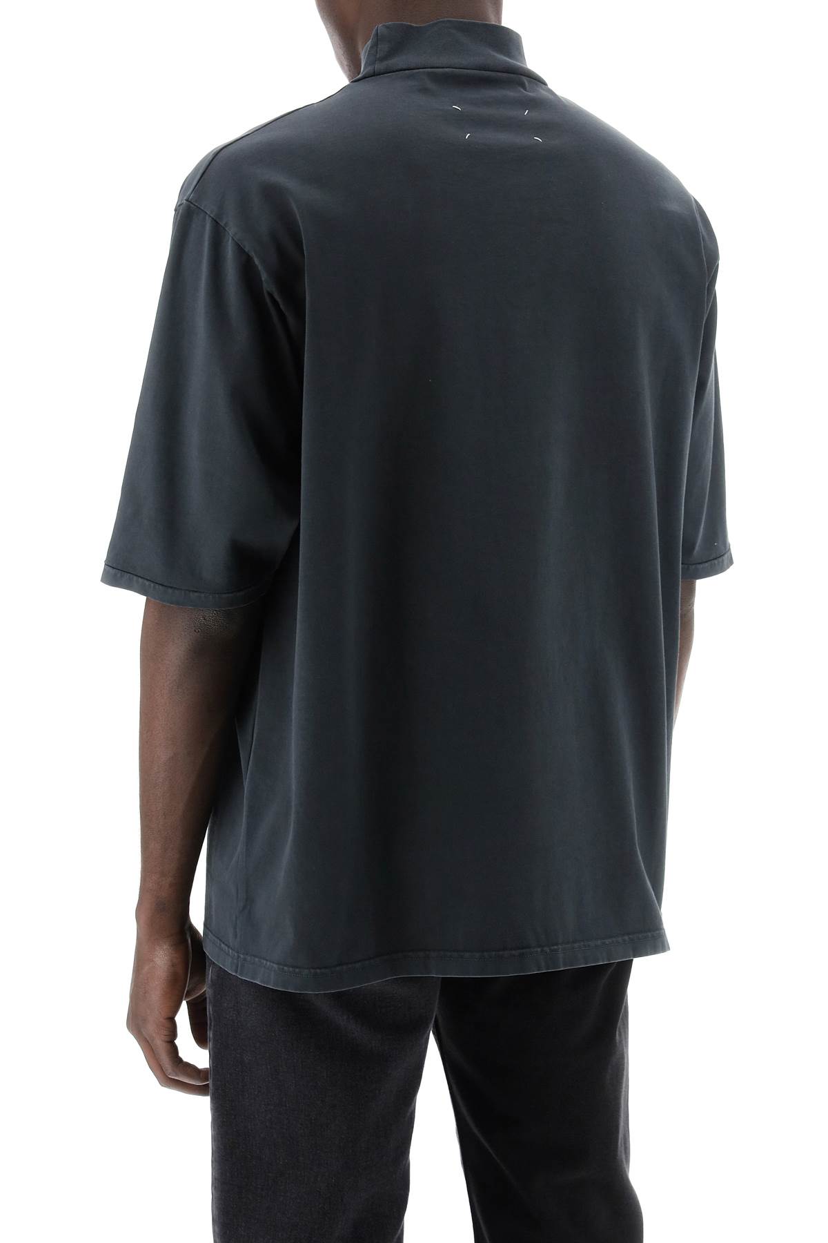 Shop Maison Margiela "t-shirt With Numerical Logo" In Black,grey