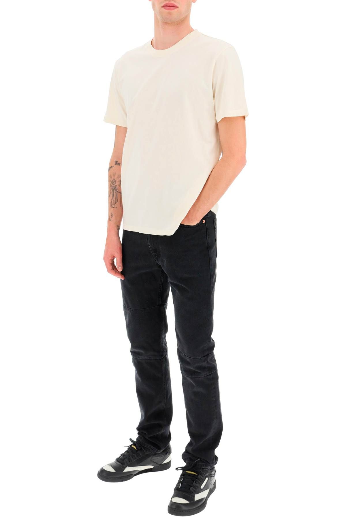 Shop Maison Margiela Tripack Cotton T-shirt In Beige