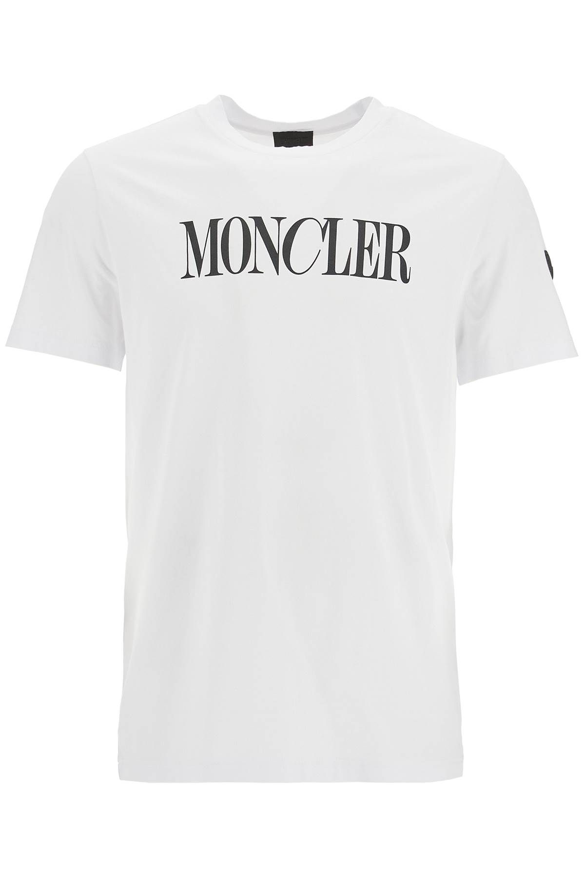 Shop Moncler Regular Fit Logo T-shirt In White