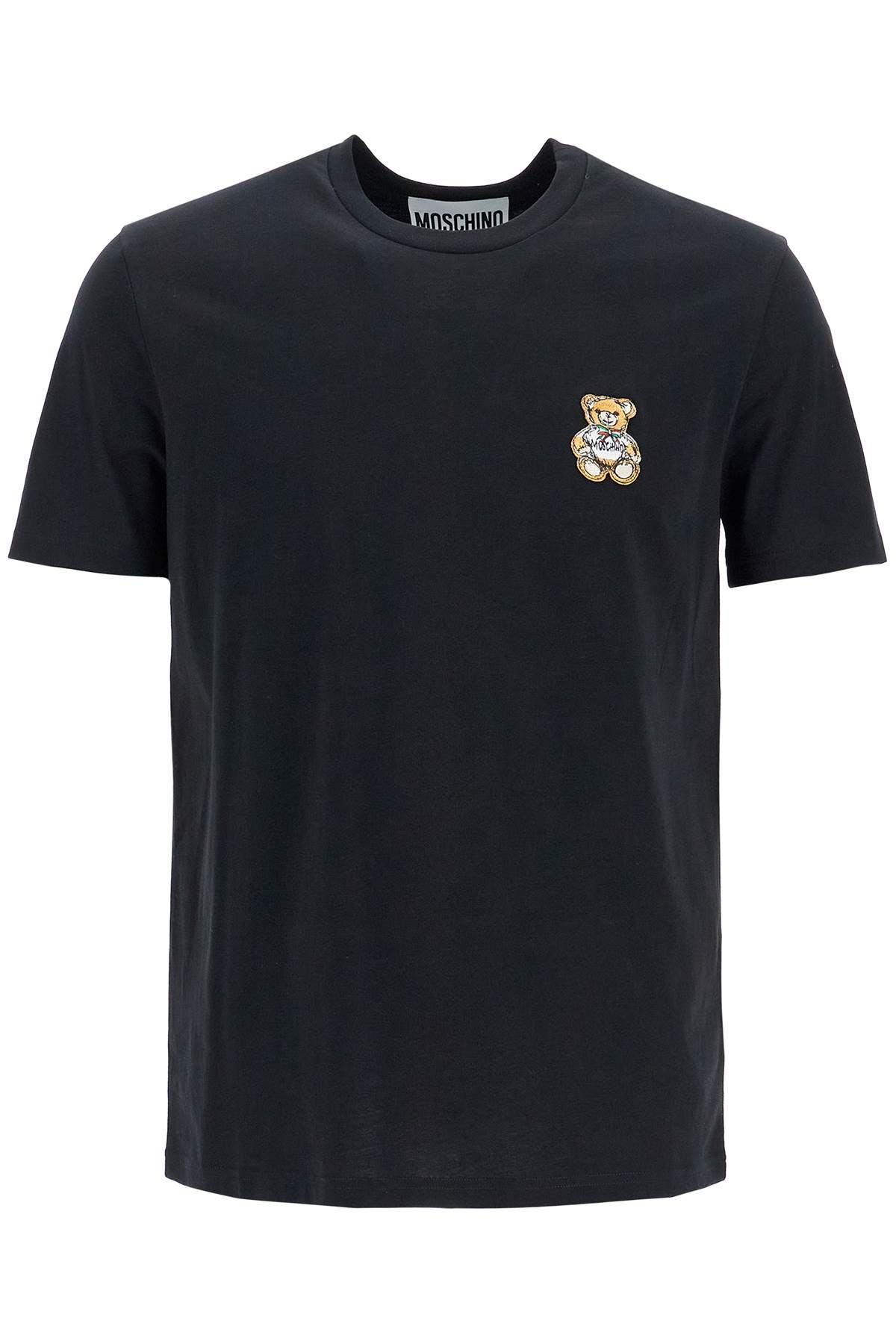 Shop Moschino Teddy Bear Patch T-shirt With In Black