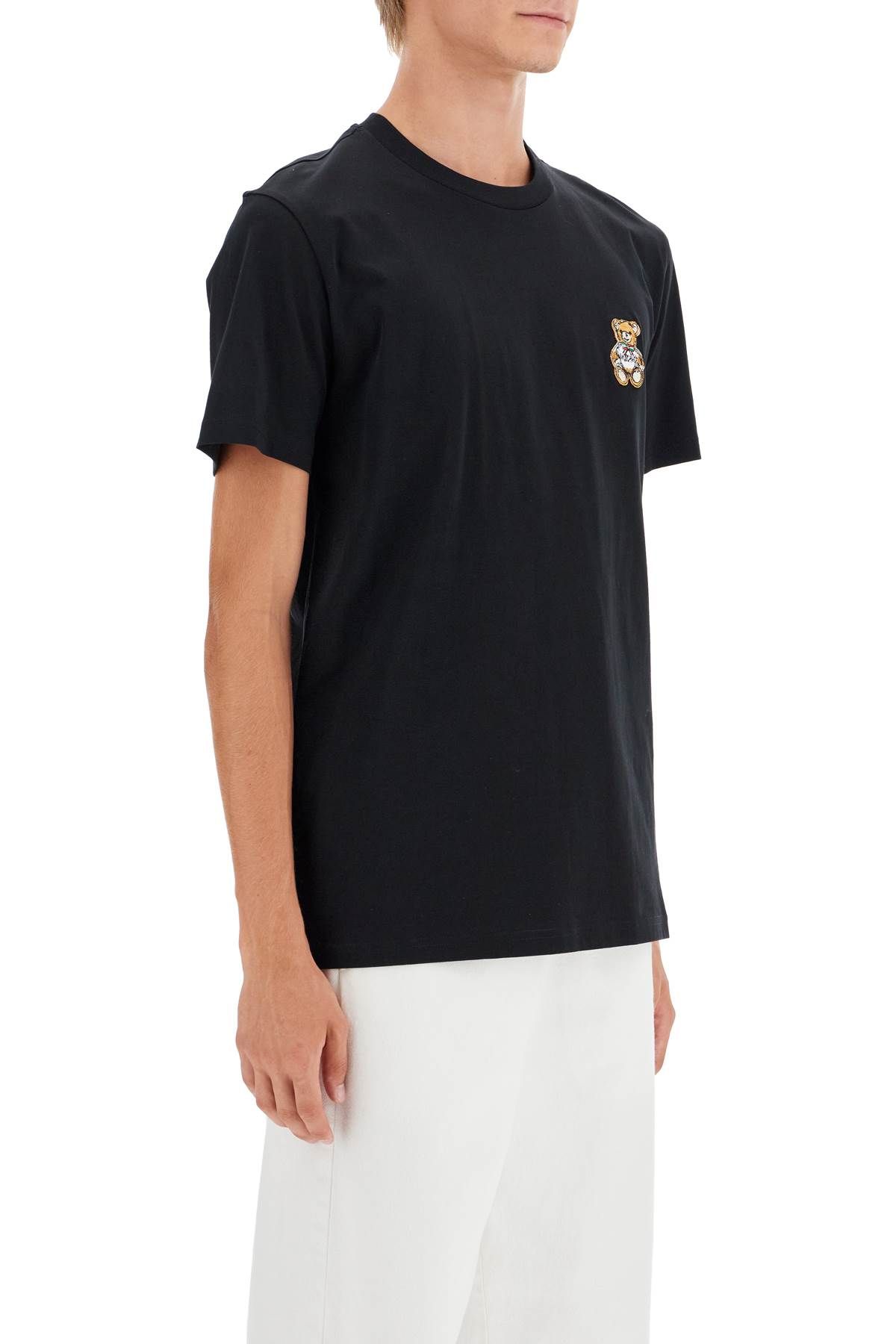 Shop Moschino Teddy Bear Patch T-shirt With In Black