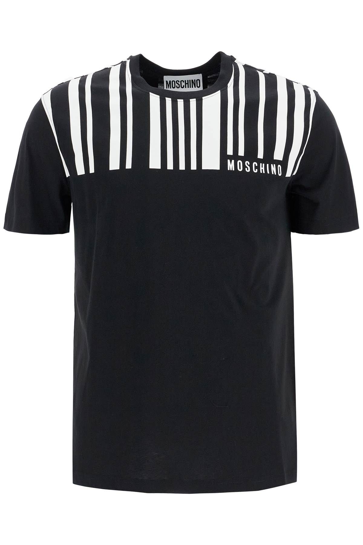 Shop Moschino Barcode T-shirt In Black