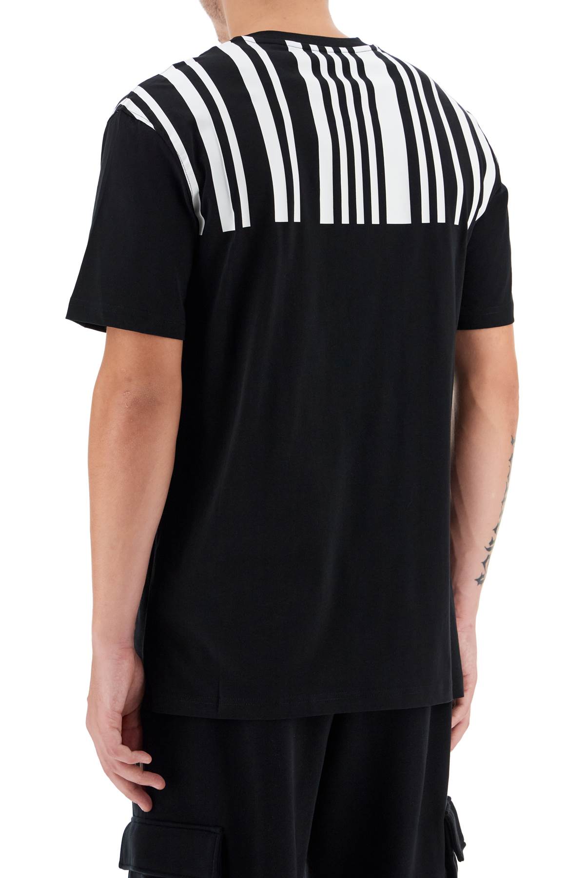 Shop Moschino Barcode T-shirt In Black