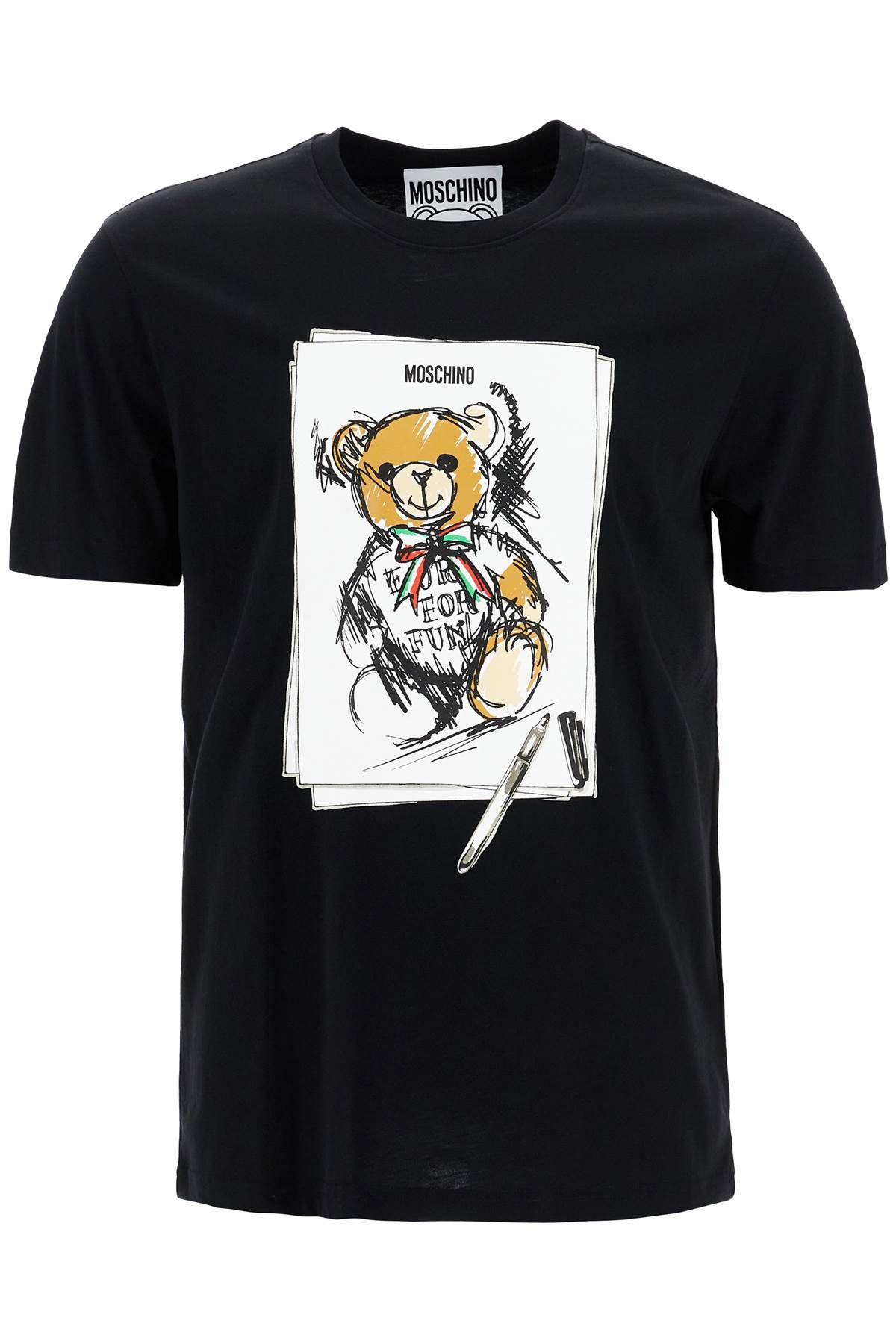 Shop Moschino Teddy Bear T-shirt In Black