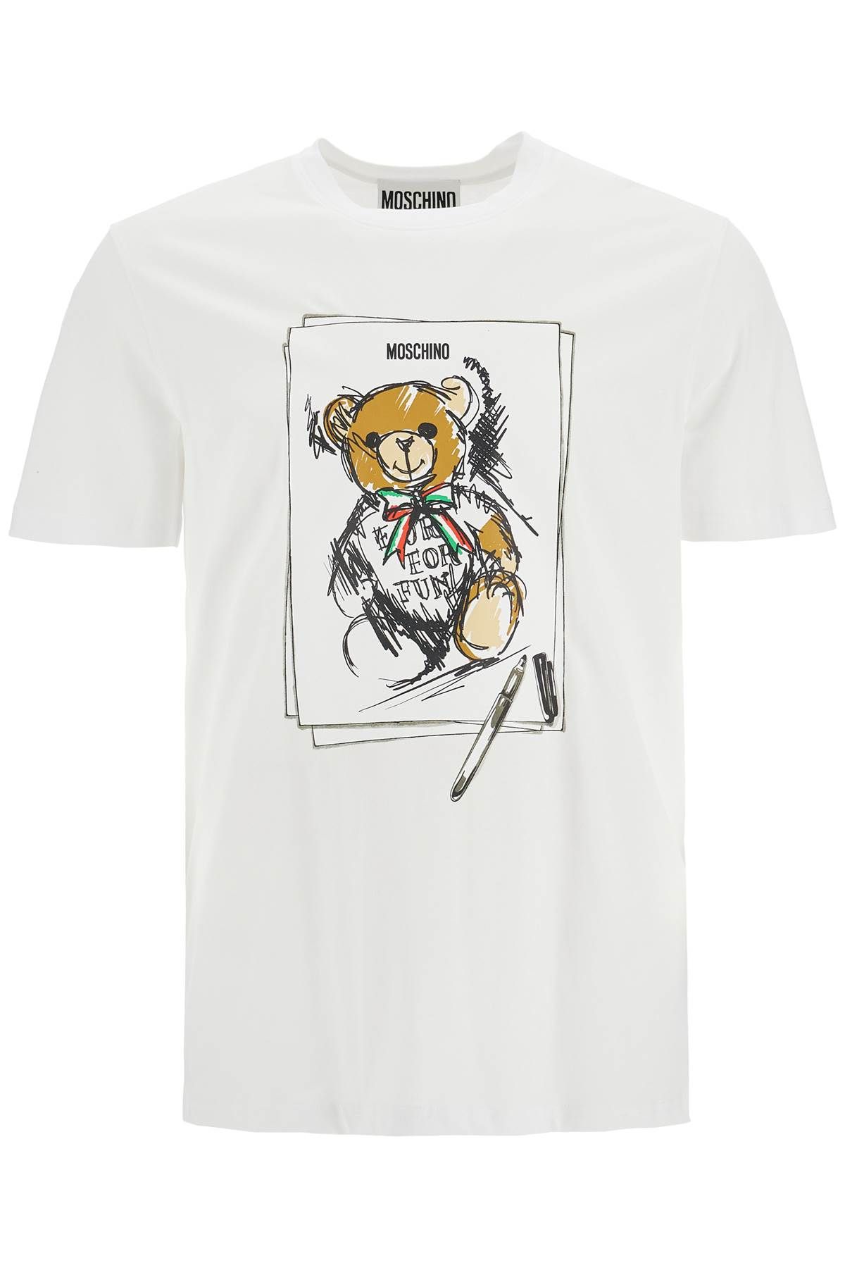 Shop Moschino Teddy Bear T-shirt In White